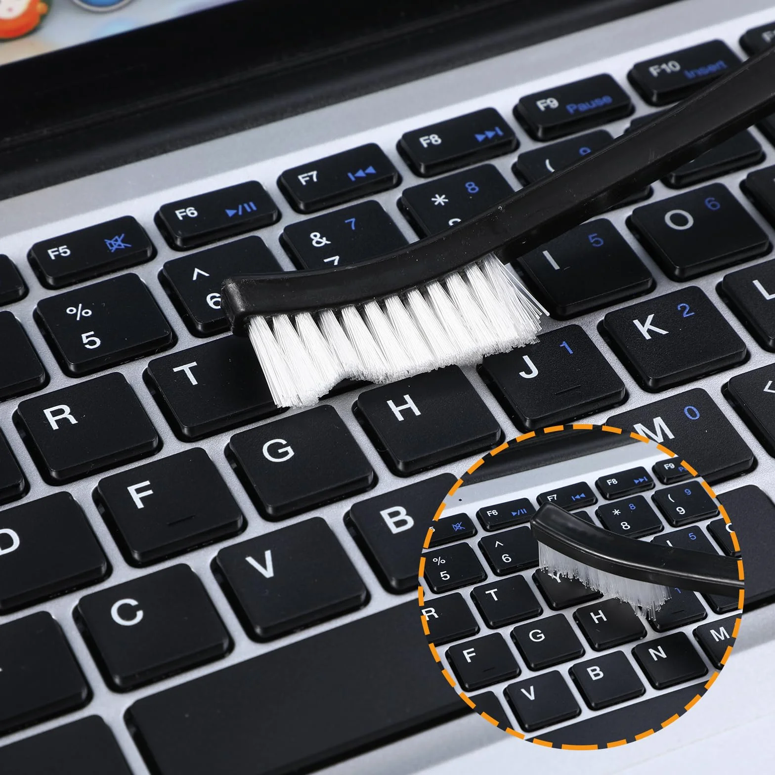 Tyqour 4 dwustronne szczotki do czyszczenia nylonowe sztywne włosie mini uniwersalne