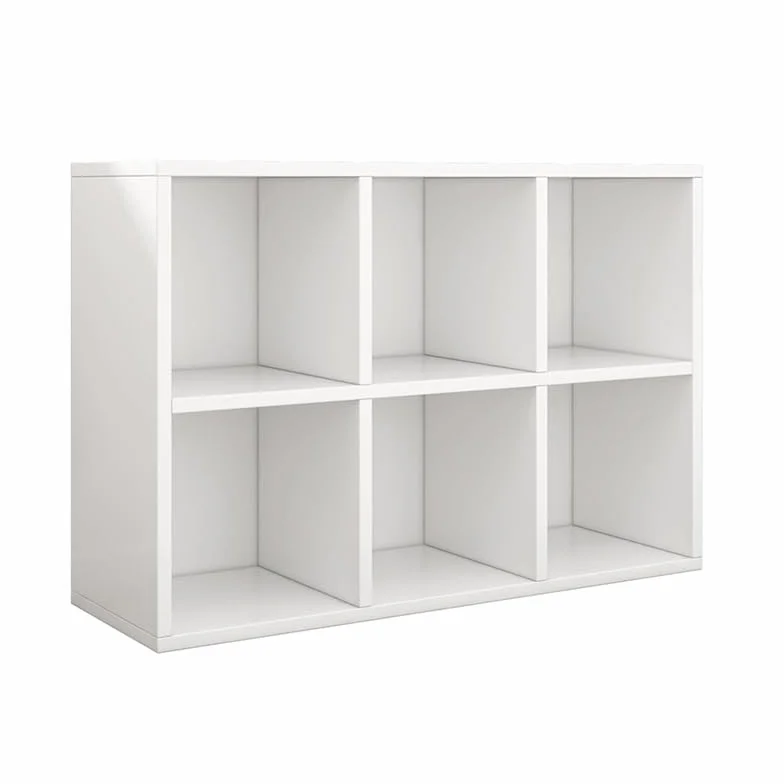 Regał Otwarty Komoda Kostka 2x3 Biały Na Książki Biurowy Nowoczesny 90x30x60 cm