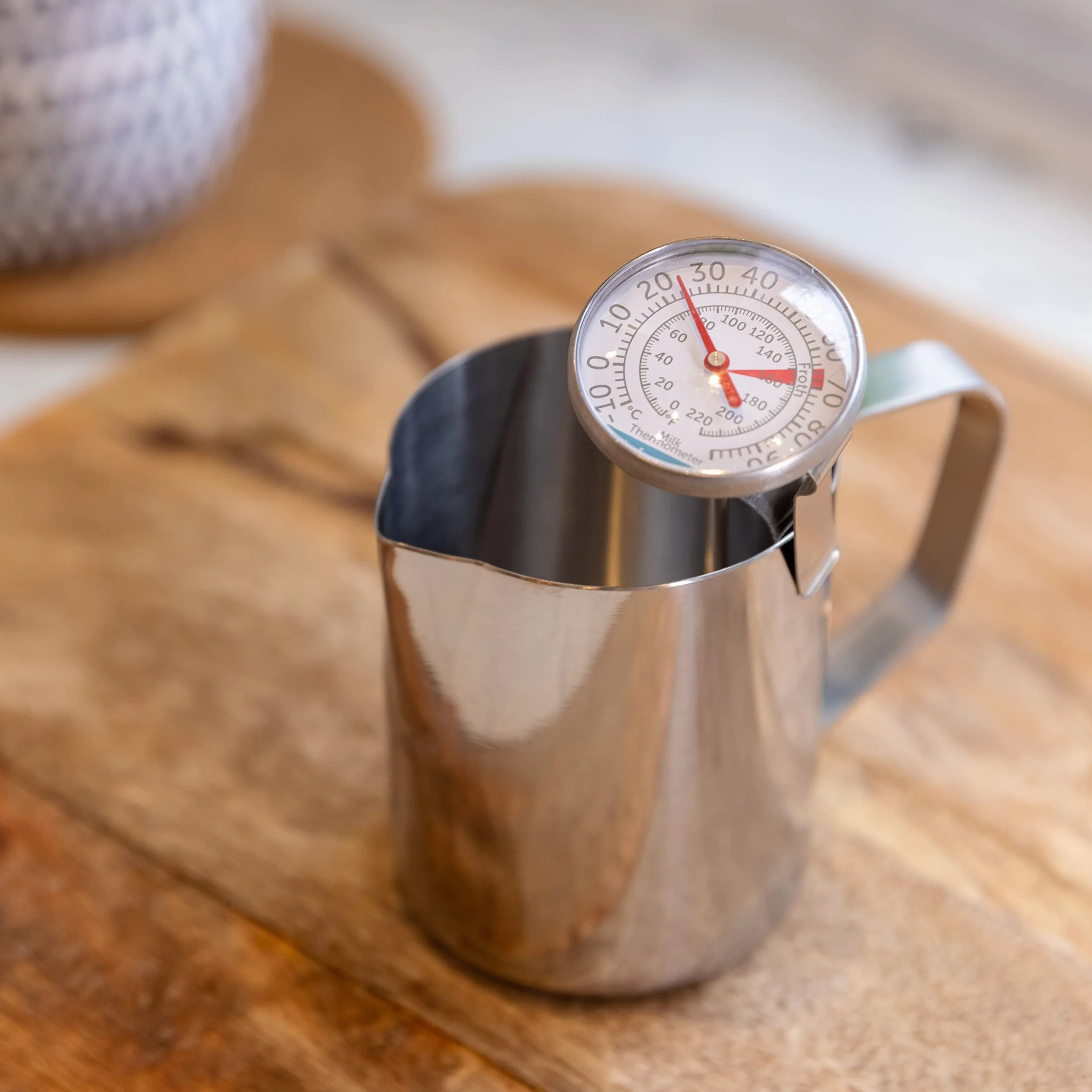 KitchenCraft Termometr do mleka ze stali nierdzewnej srebrny