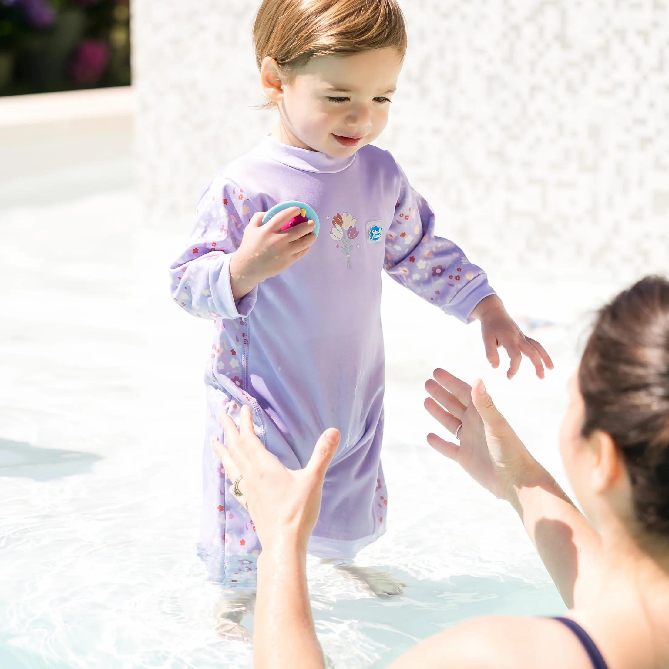 Splash About Warm in One Baby ocieplacz Wetsuit, Lilac Spring, 12-24 miesięcy, Lilac Spring, 12-24 miesi?cy