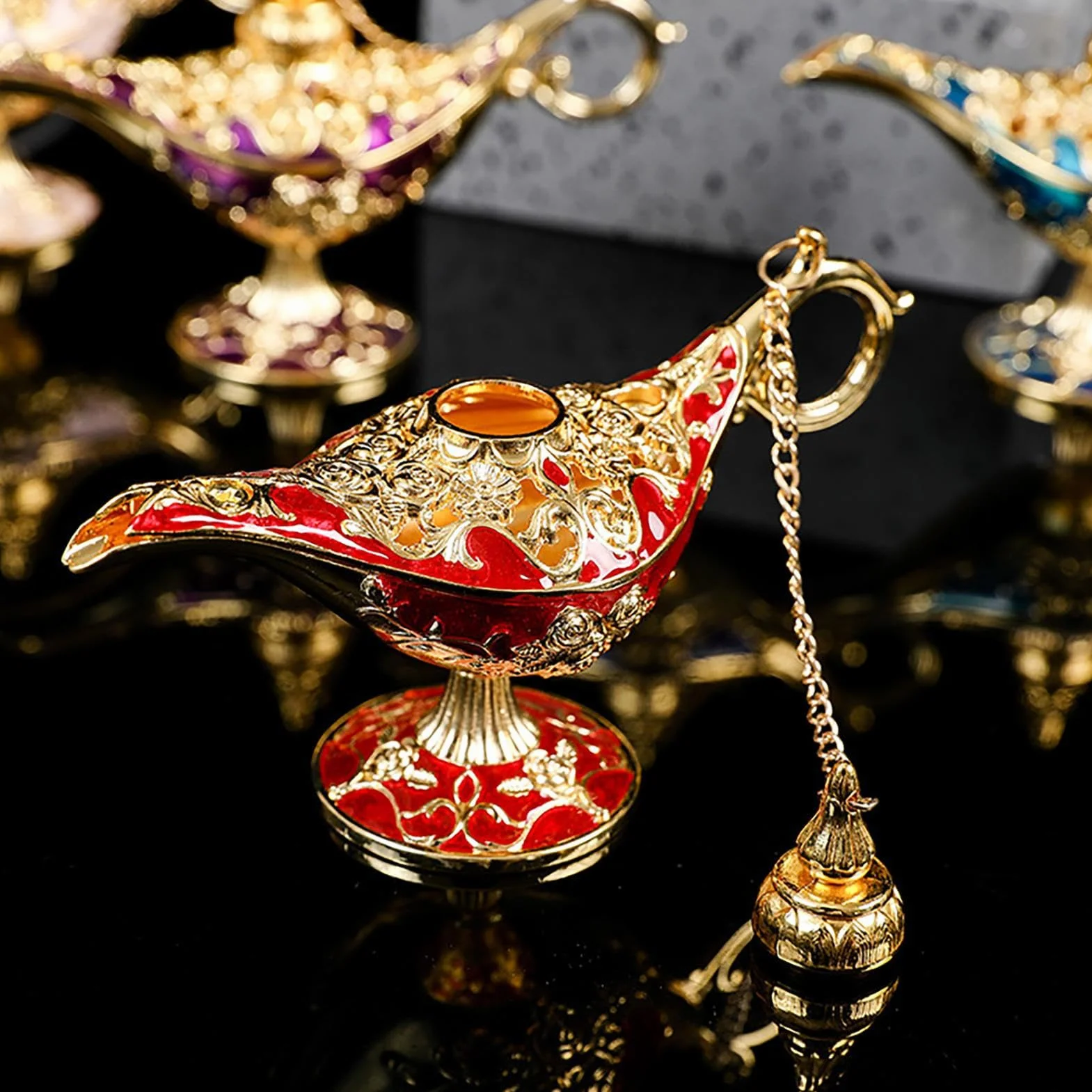 Lampa arabska Aladyn Vintage metalowa rękodzieło klasyczna ozdoba