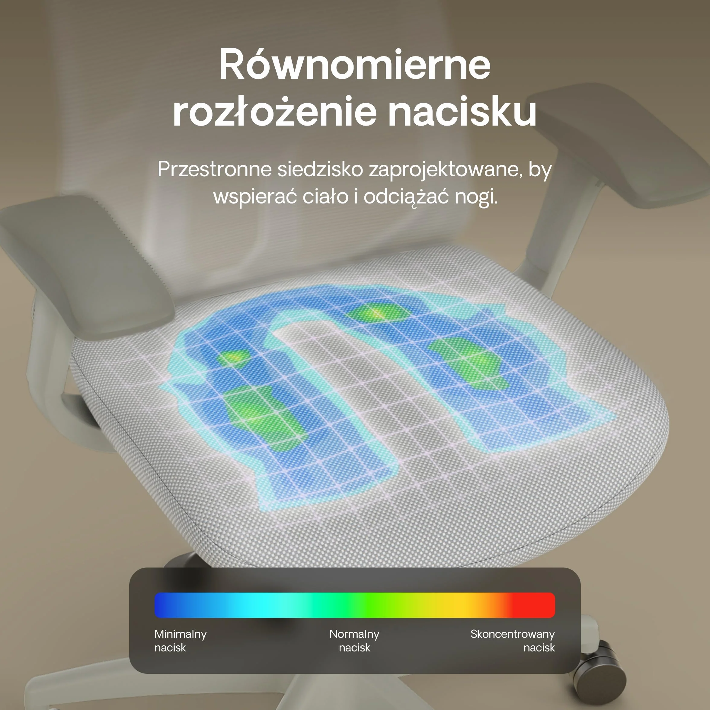 Desktronic Regulowane Ergonomiczne Krzesło Biurowe z Podparciem Lędźwiowym, Regulacja Wysokości, Oddychająca Tkanina
