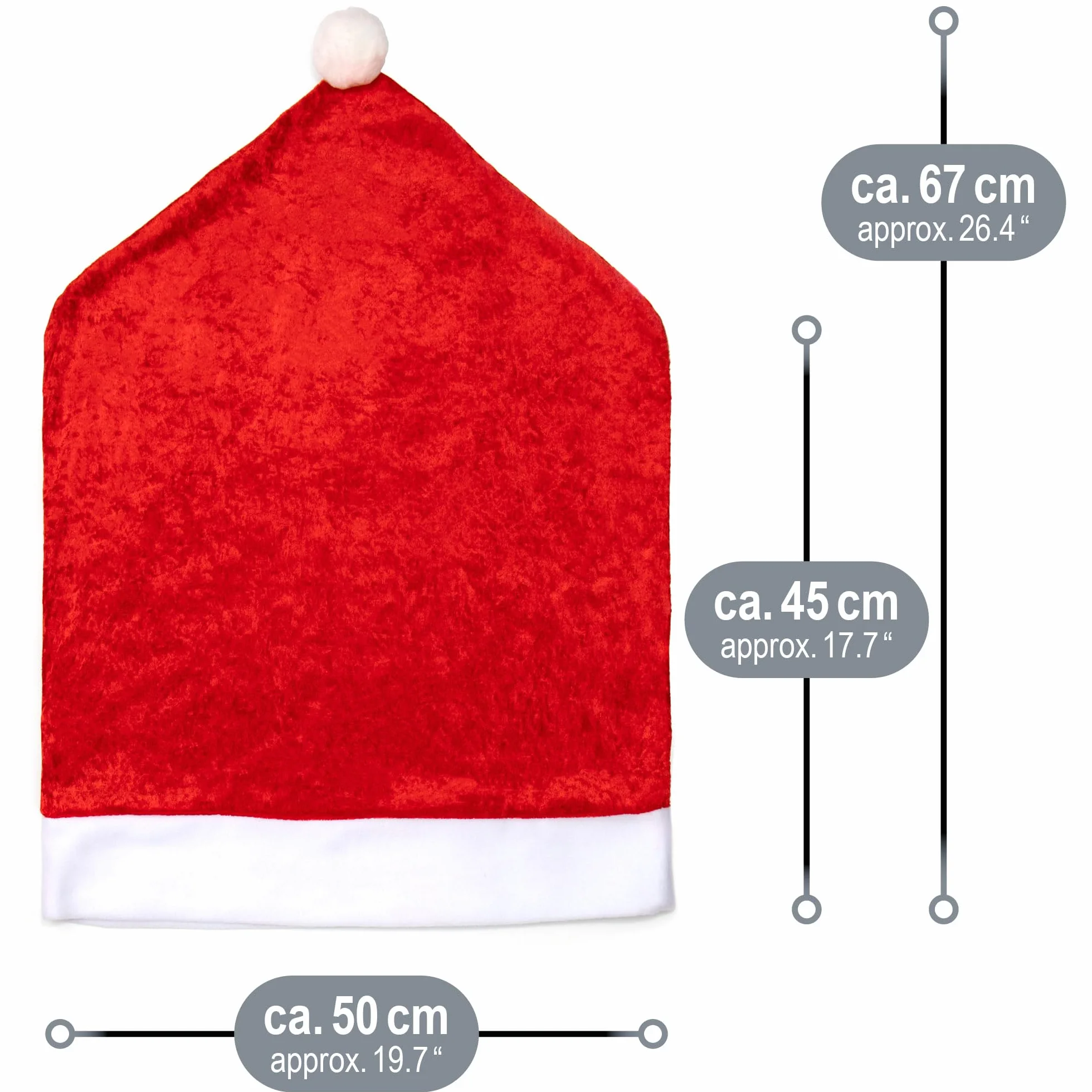 COM-FOUR® 4x pokrowce na krzesla premium - Dekoracja swiateczna na krzesla - pokrowce ochronne w swiatecznym designie - pokrowce na meble do siedzenia - pokrowce na krzesla swiateczne