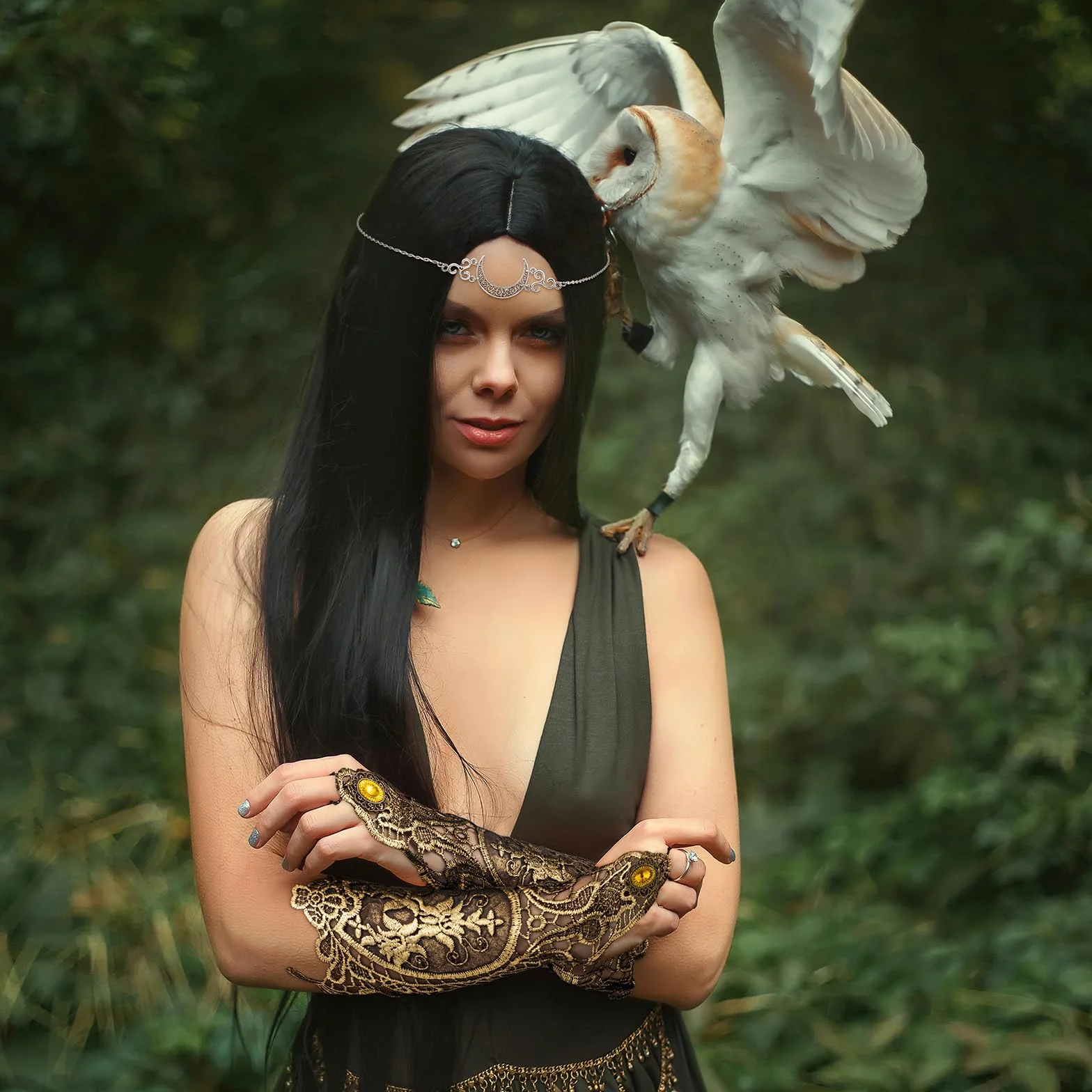 HOWAF Naszyjnik z uszami elfa, 2 pary naszyjników na rękę z opaską na głowę, miękki kostium dla dorosłych, akcesoria na Halloween, imprezę, cosplay, maskaradę