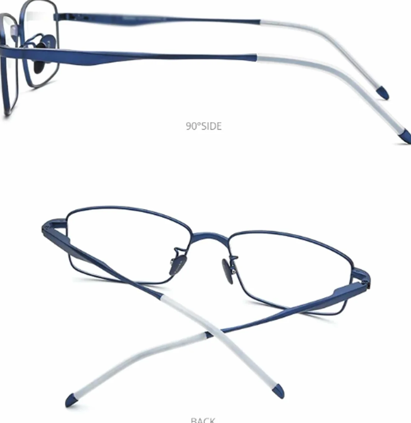 Kwadratowe oprawki do okularów Czysty tytan Męskie oprawki do okularów Moda Vintage Okulary Ramki Akcesoria podróżne Ramki do okularów