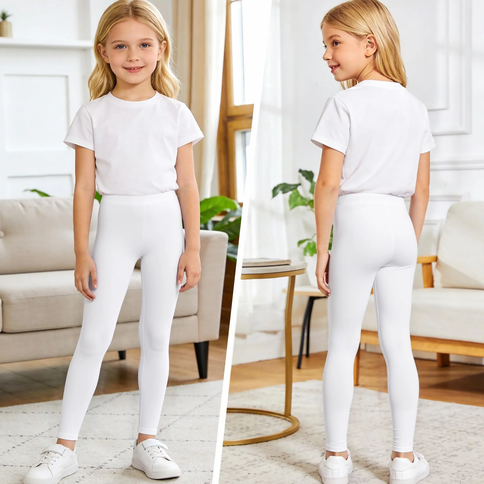 Legginsy dla dziewczynek bawełniane oddychające miękkie elastyczne długie spodnie sportowe siłownia taniec szkolny legginsy jednokolorowe rajstopy dziecięce odzież na co dzień 5-12 lat