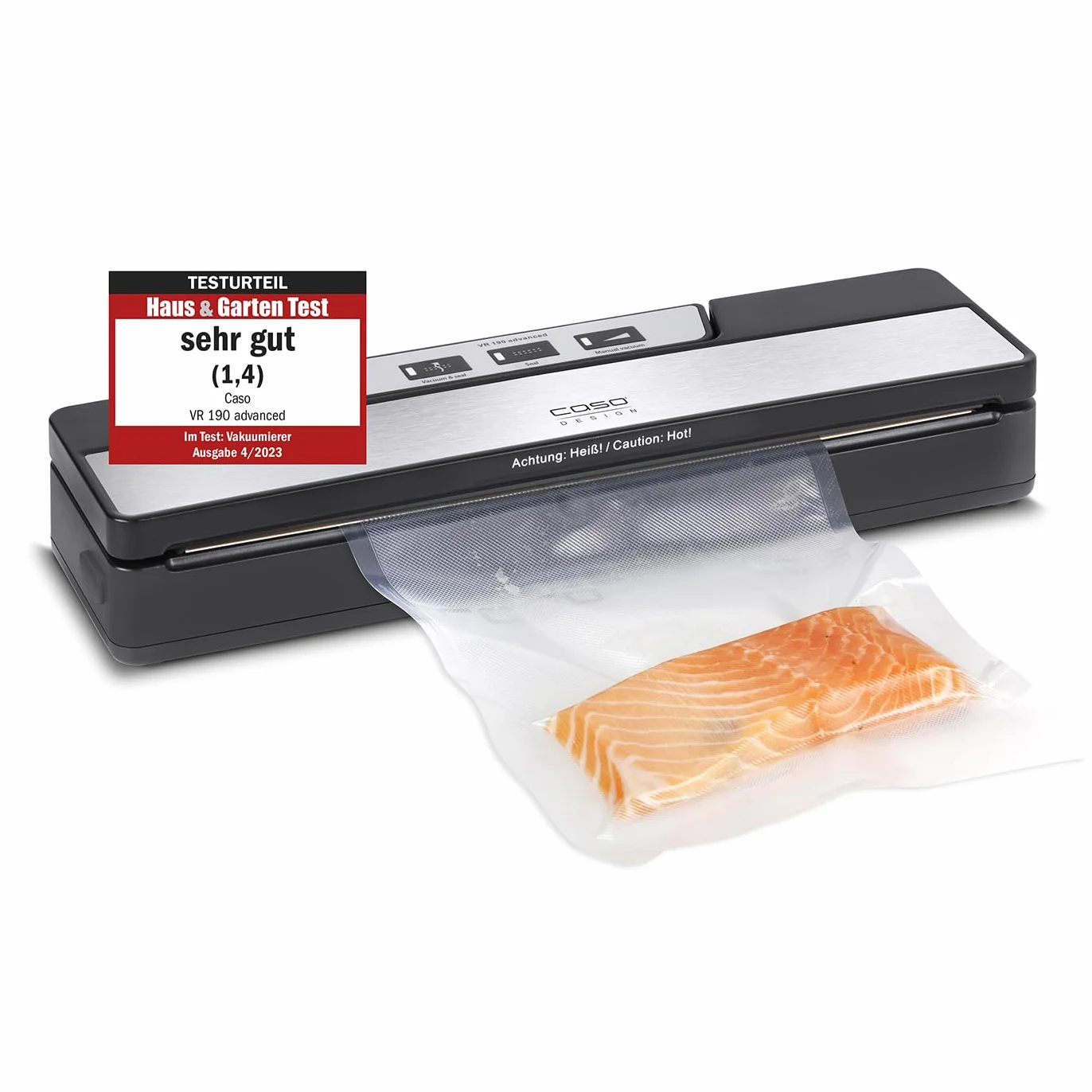 Caso Vr 190 Advanced Pakowarka Próżniowa, Czarny, 30 cm