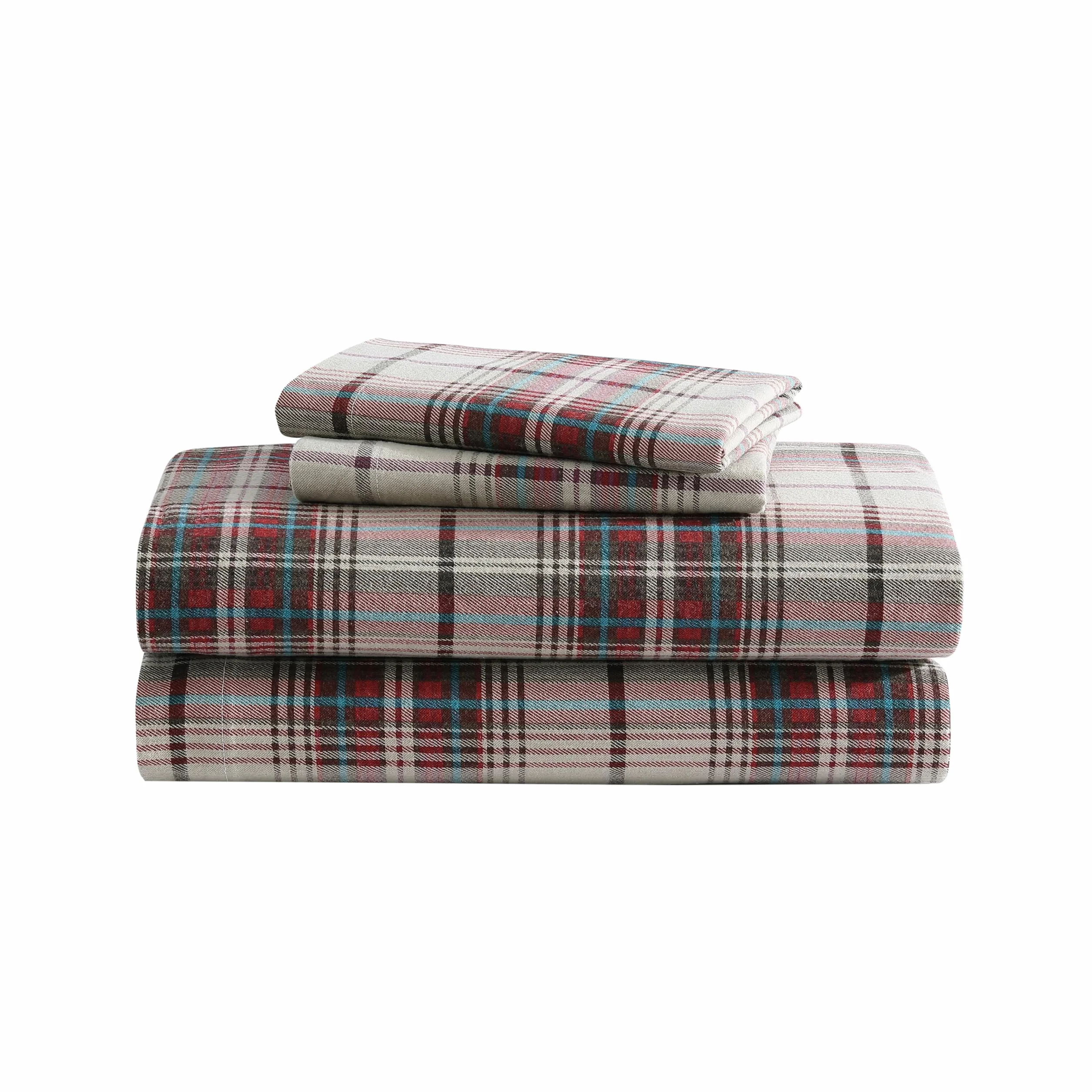 Eddie Bauer Pościel flanelowa bawełniana Queen Montlake Plaid