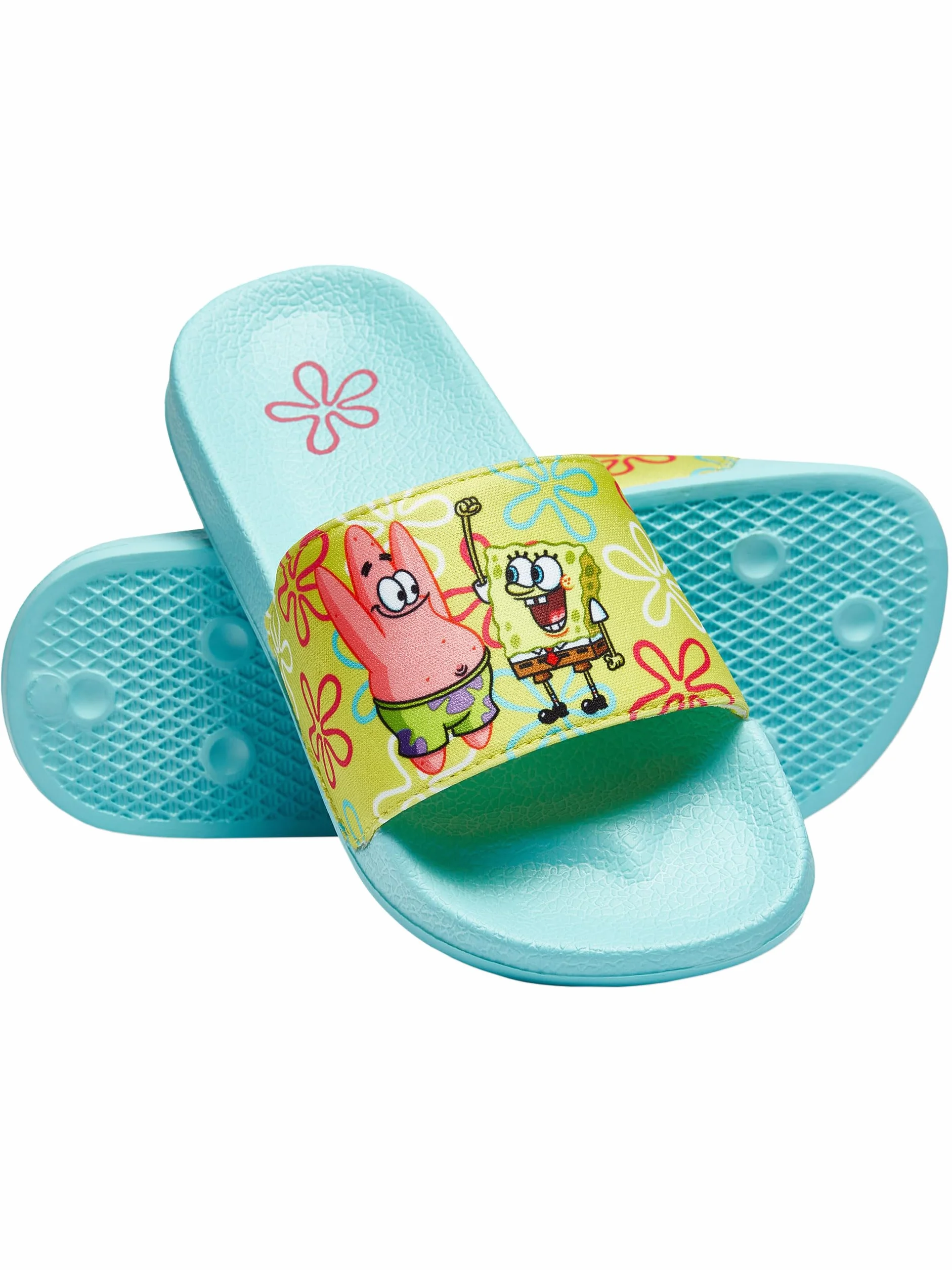 SPONGEBOB KANCIASTOPORTY Klapki dla chłopców | Klapki plażowe SpongeBob i Patrick | Letnie Sandały | Niebieski 33