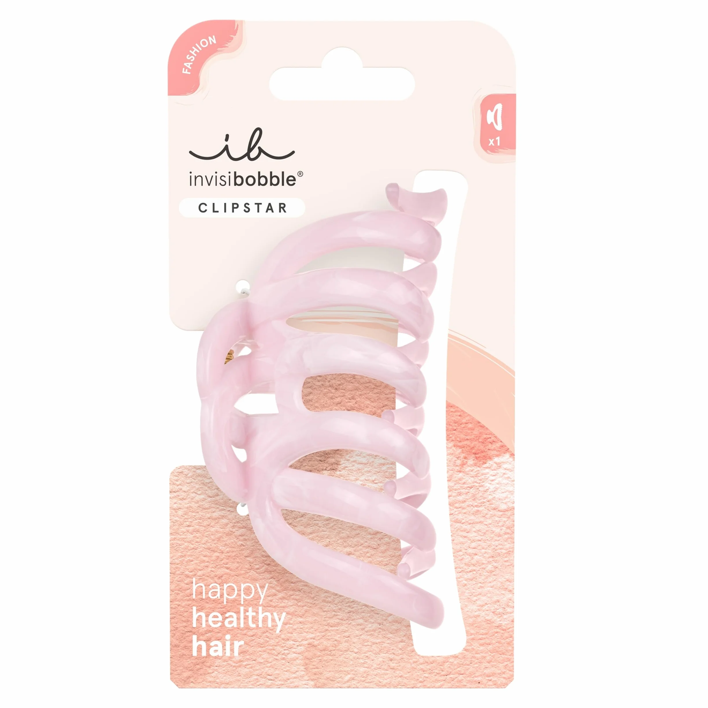 invisibobble Spinka do włosów, duża, damska, Rosé – złota spinka do włosów dla grubych i długich włosów, elegancka – Clipstar Rose Glimmer, duża objętość – Hair Claw, bezpieczne trzymanie, elegancka