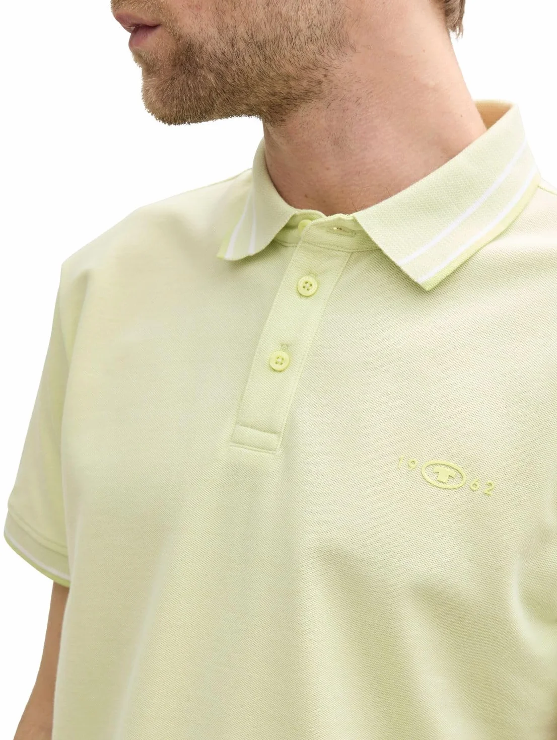 TOM TAILOR Męska koszulka polo, 37704 - Lime Green Two Tone Pique, M
