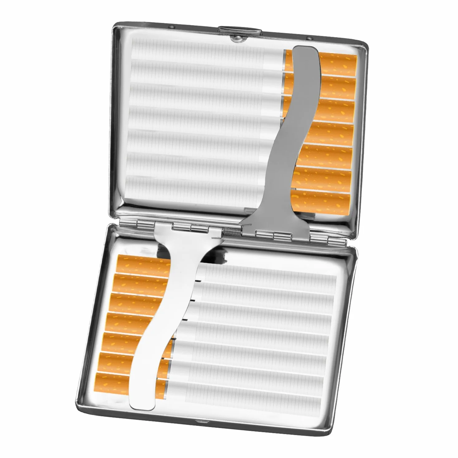 Papierośnica metalowa papierośnica przenośna pudełko na papierosy etui na papierosy pudełko na papierosy etui na papierosy 20 papierosów dla mężczyzn i kobiet, na okazje biznesowe
