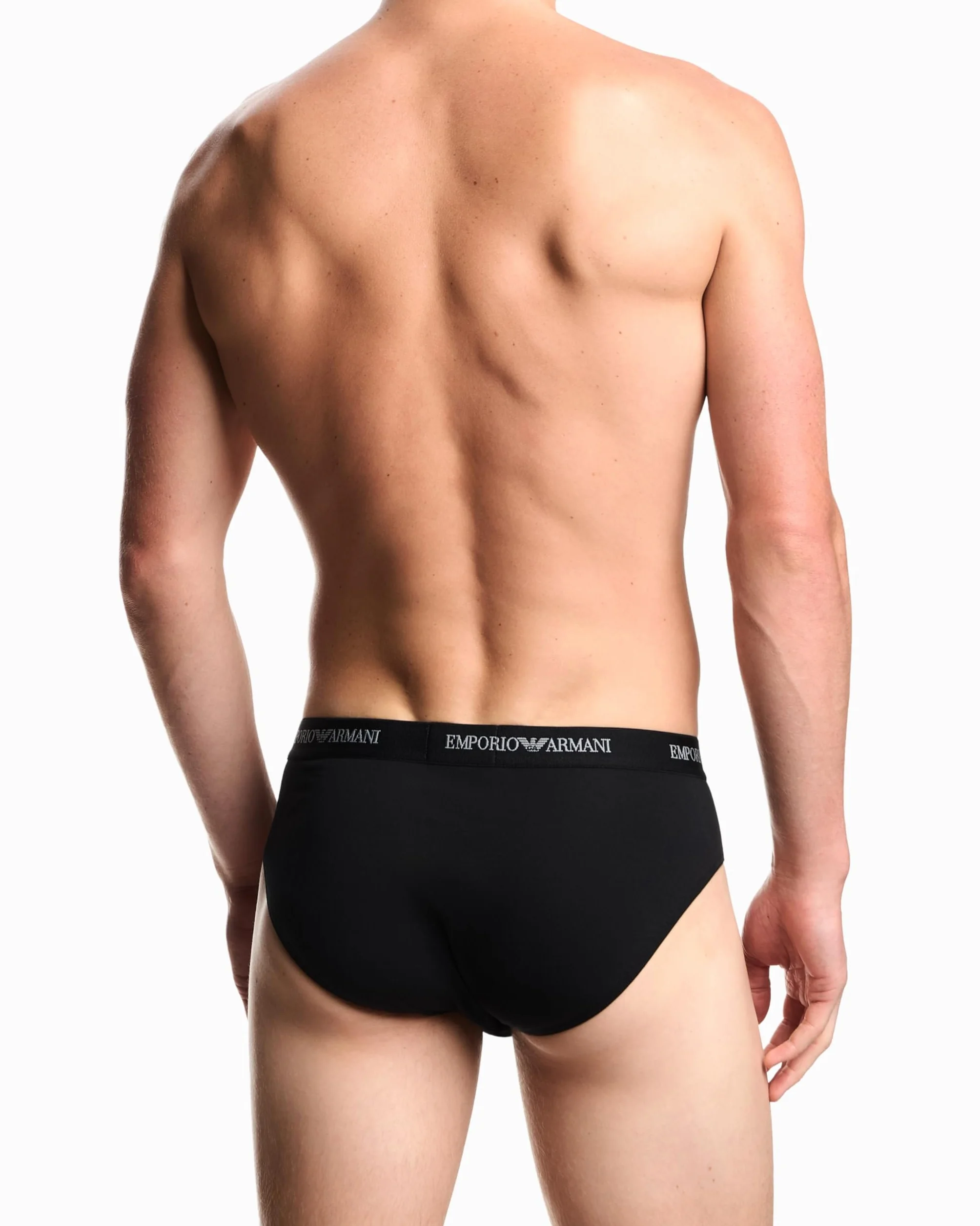 EMPORIO ARMANI Męskie Core Logoband majtki 3-pak, czarne, XXL, Czarny/czarny/czarny, XXL
