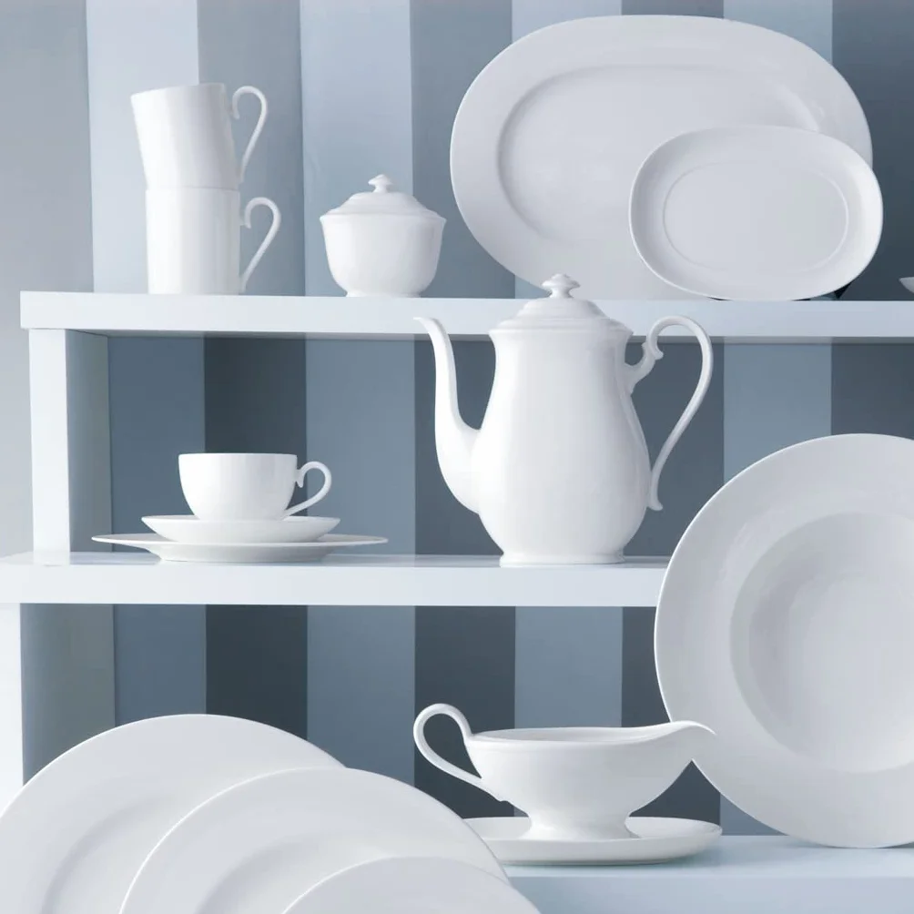 Villeroy & Boch - Royal Café au Lait spodek, prosty spodek z wysokiej jakości porcelany, nadaje się do mycia w zmywarce, 180 mm