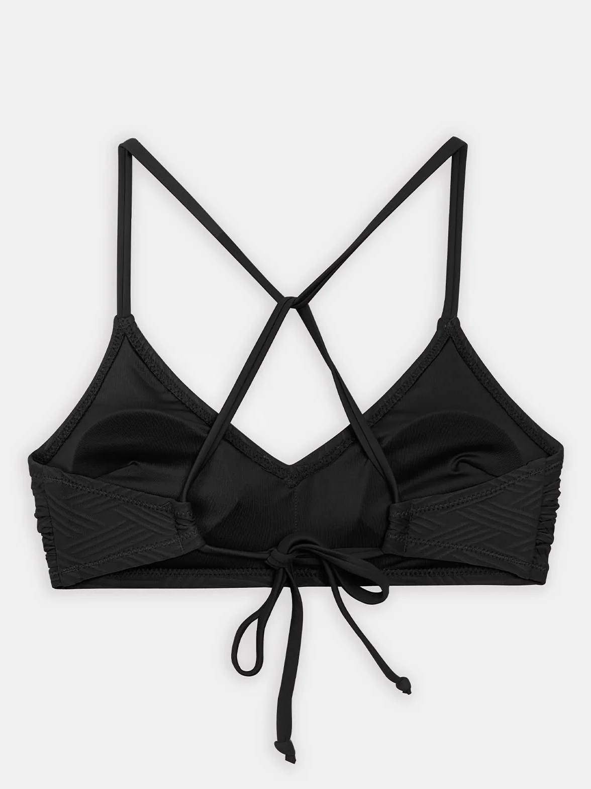 CUPSHE Góra bikini dla kobiet strój kąpielowy krzyżowe samoprzylepne ramiączka spaghetti dekolt w serek