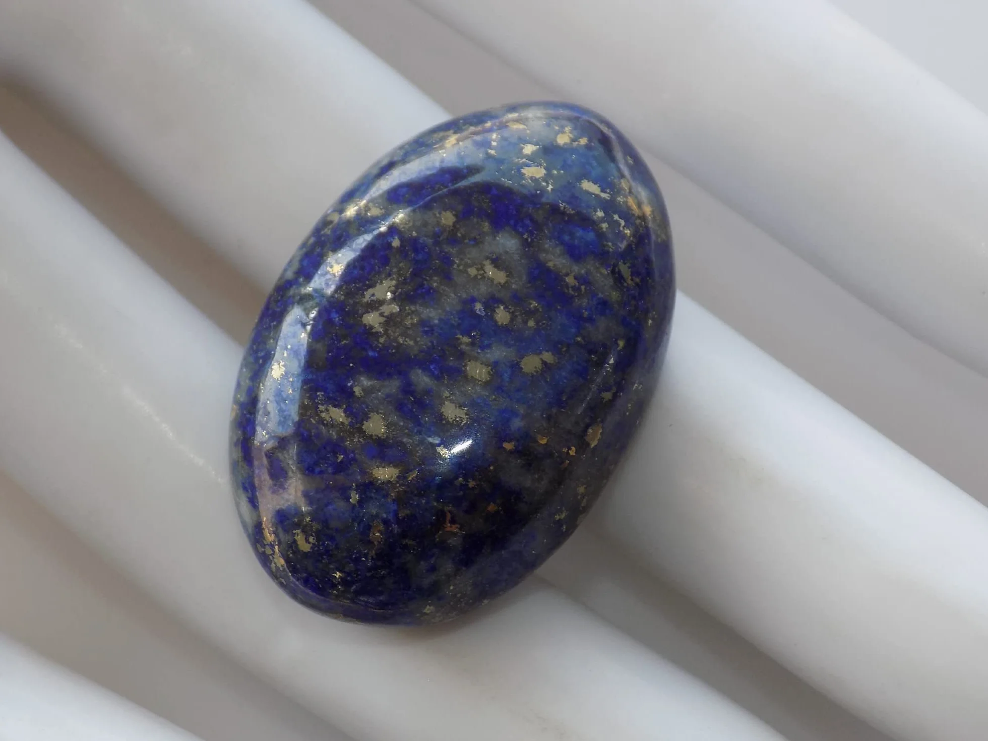 Lapis Lazuli, owalny kształt kaboszon, naturalna biżuteria tworzenie kamienia szlachetnego, 49 karatów, 30 x 20 x 8 mm DR-2017, 30x20x8mm, kamień szlachetny, Niebieski Lapis Lazuli