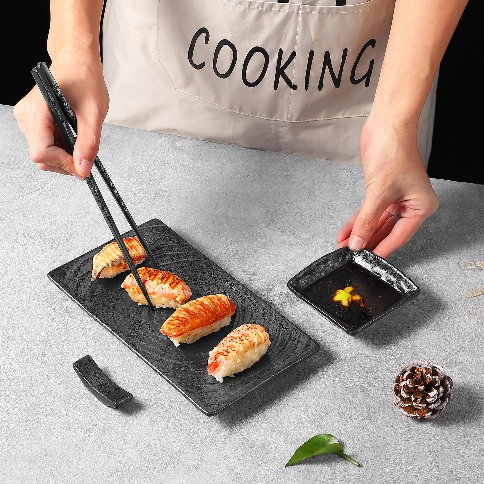 Youda Zestaw Sushi 8-Częściowy Ceramiczny Komplet Japoński