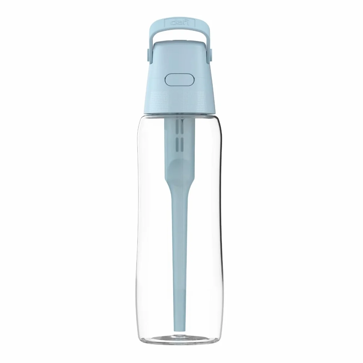 DAFI Butelka filtrująca szklana GLASS 0,6 l + wymienny filtr węglowy - Dove Blue - Szkło Borokrzemowe SIMAX®, Bez BPA, Idealna do Pracy, Szkoły, Siłowni, w Podróż - Wyprodukowano w Polsce