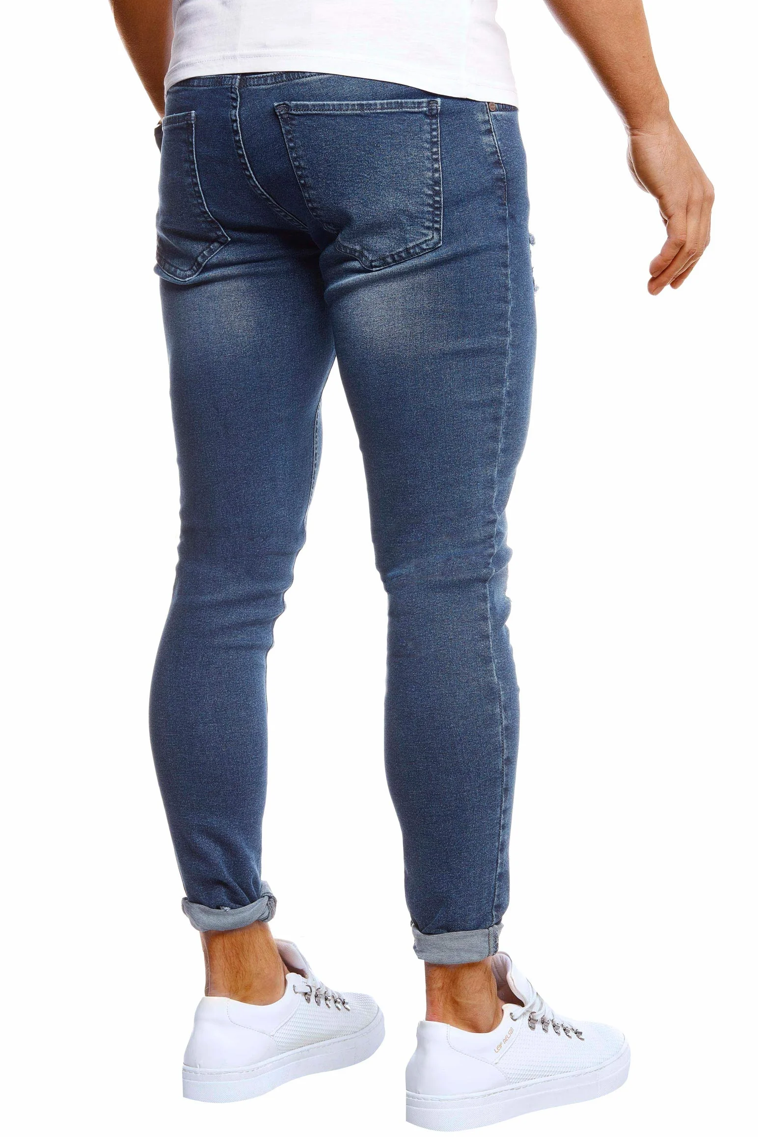 Leif Nelson Męskie dżinsy Slim Fit Stretch spodnie jeansowe dla mężczyzn LN1006