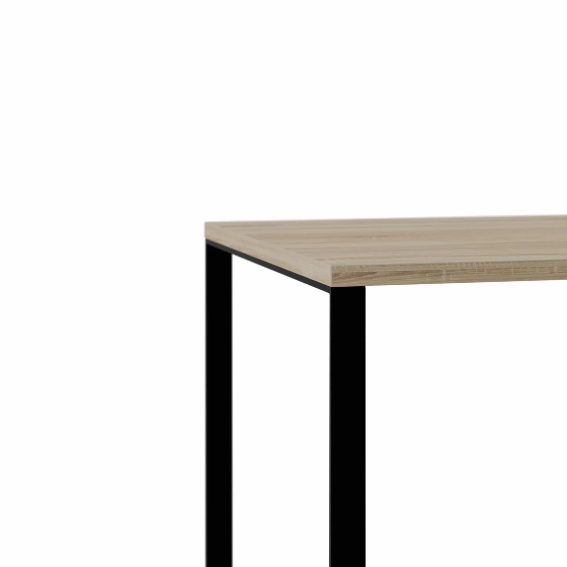 Stolik Kawowy AKKE 70x50cm Dąb Sonoma Metalowe Nóżki Wysokość 55 cm
