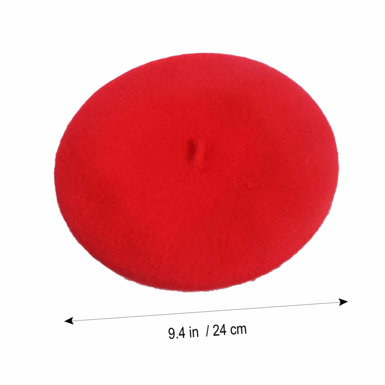 Przytulny Dziecięcy Beret Dziewczęcy Jednolity Czerwony Ciepły Wełniany Beanie Na Sezon
