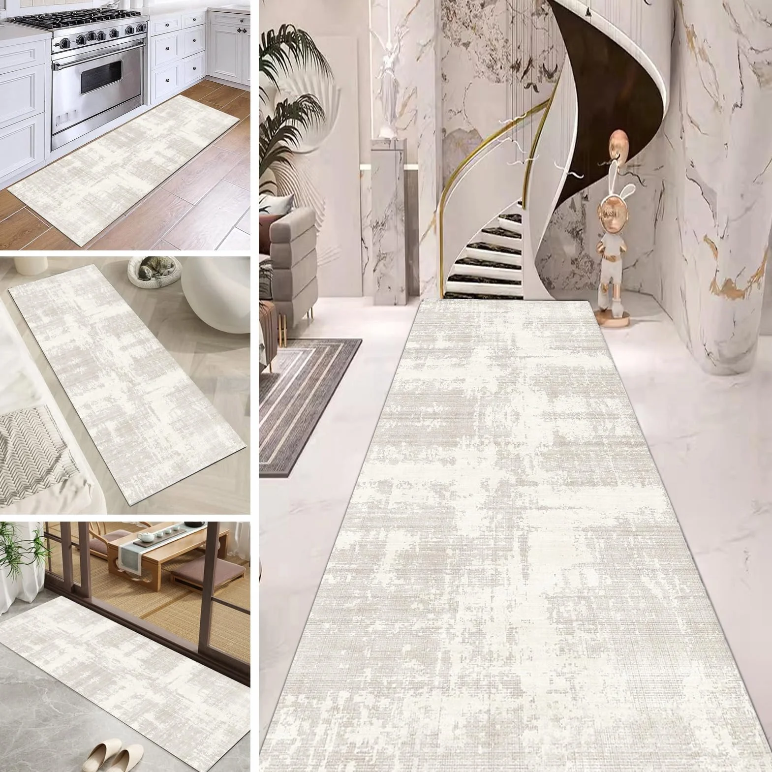 Długi wąski chodnik do przedpokoju dywan antypoślizgowy zmywalny 80×450cm