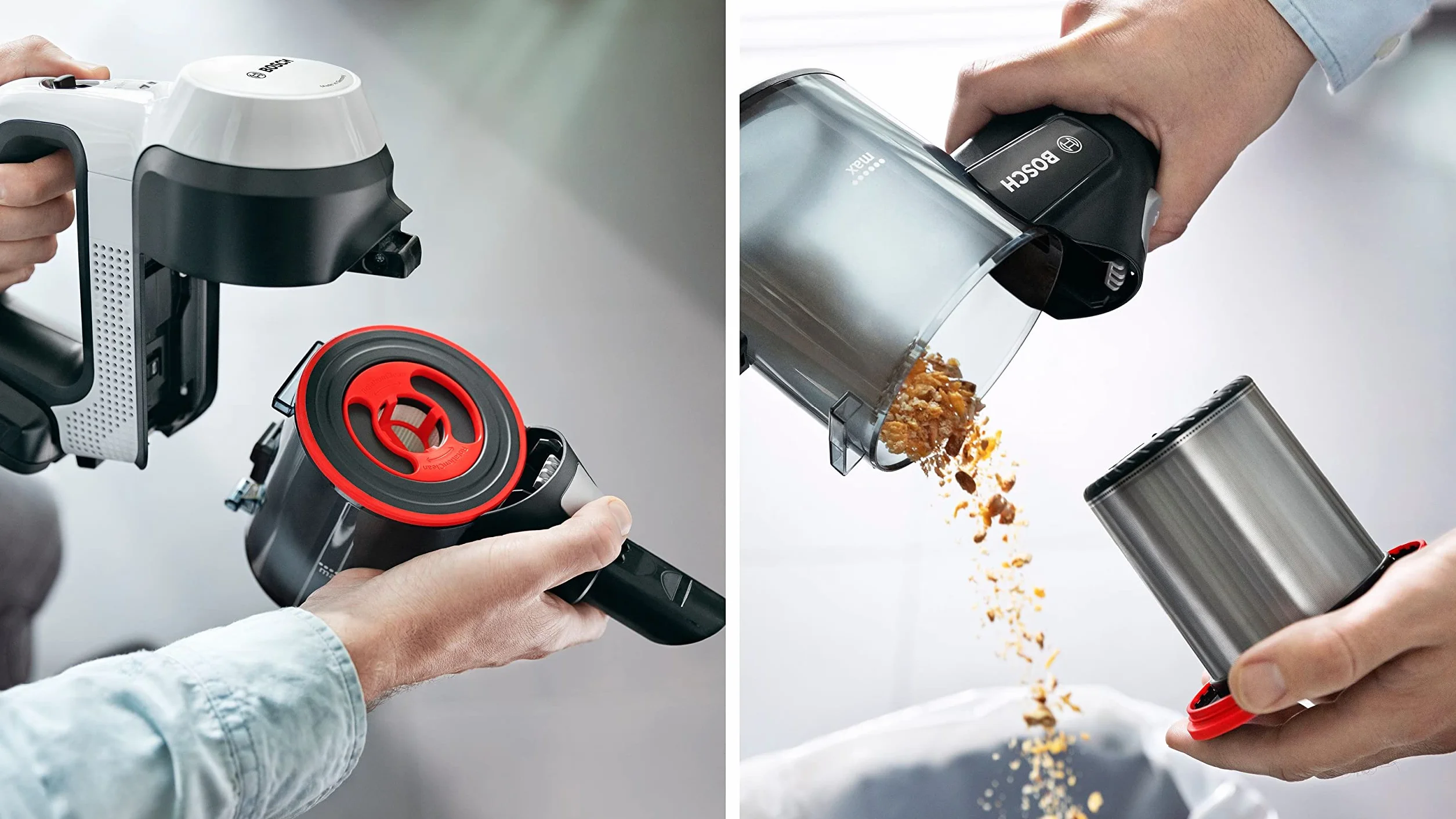 Bosch Electroménager Unlimited 7 Odkurzacz Pionowy Bezprzewodowy, Czarny/Biały, 711 W 18 V