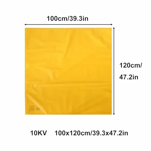Izolowany koc wysokiego napięcia dla elektryków, koc bezpieczeństwa z żywicy 10 kV, z 4 klipsami, narzędzie do konserwacji prądu, 100 x 150 cm