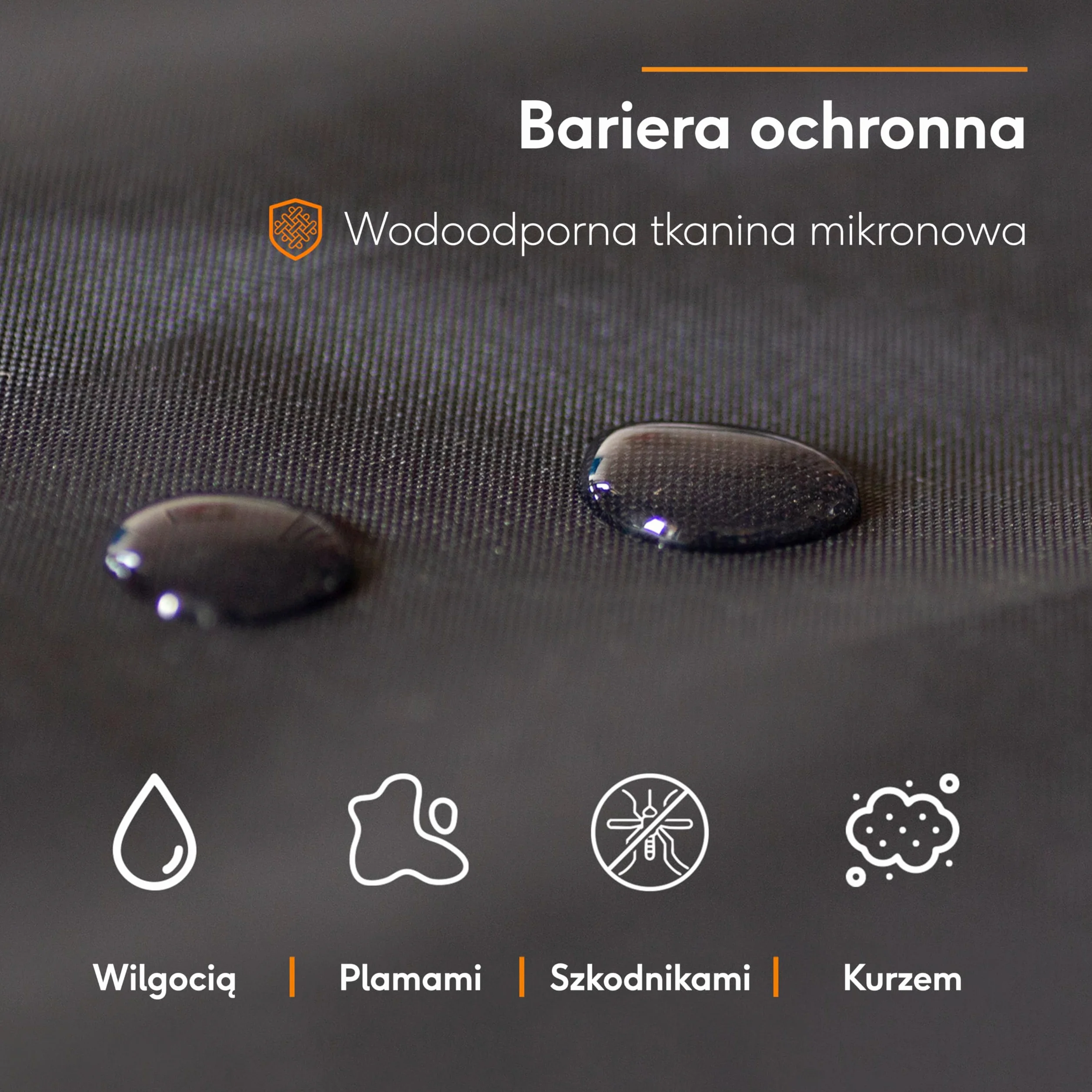 Pokrowiec ochronny na materac 140x200cm wodoodporny Oxford z 4 uchwytami