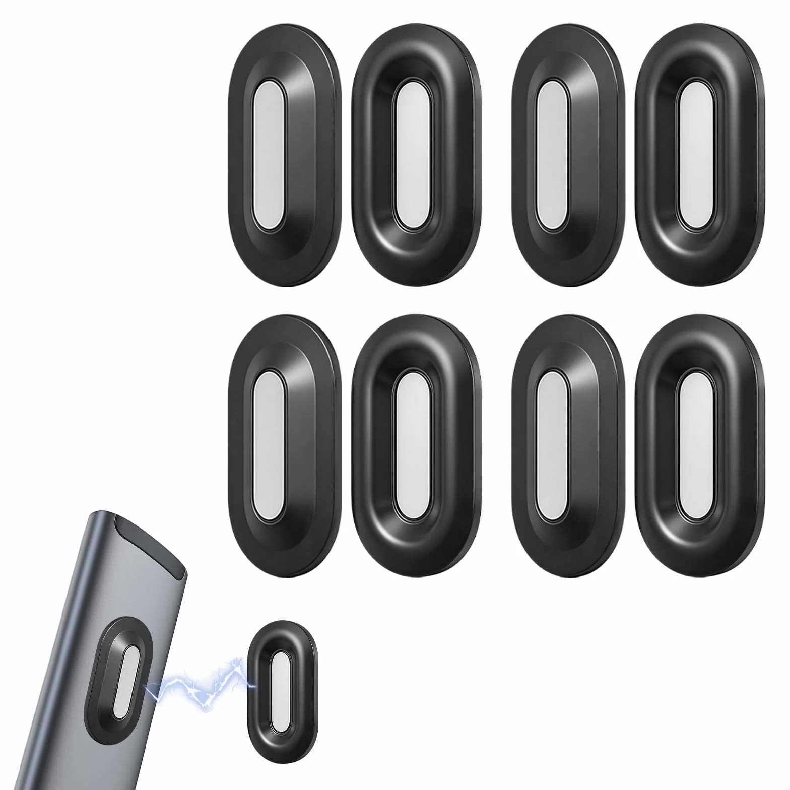 flintronic Magnetyczny uchwyt na pilot zdalnego sterowania, 4 sztuki, samoprzylepne, podwójne magnesy, bez wiercenia, silikonowy uchwyt na pilot zdalnego sterowania, do telewizora, klimatyzacji