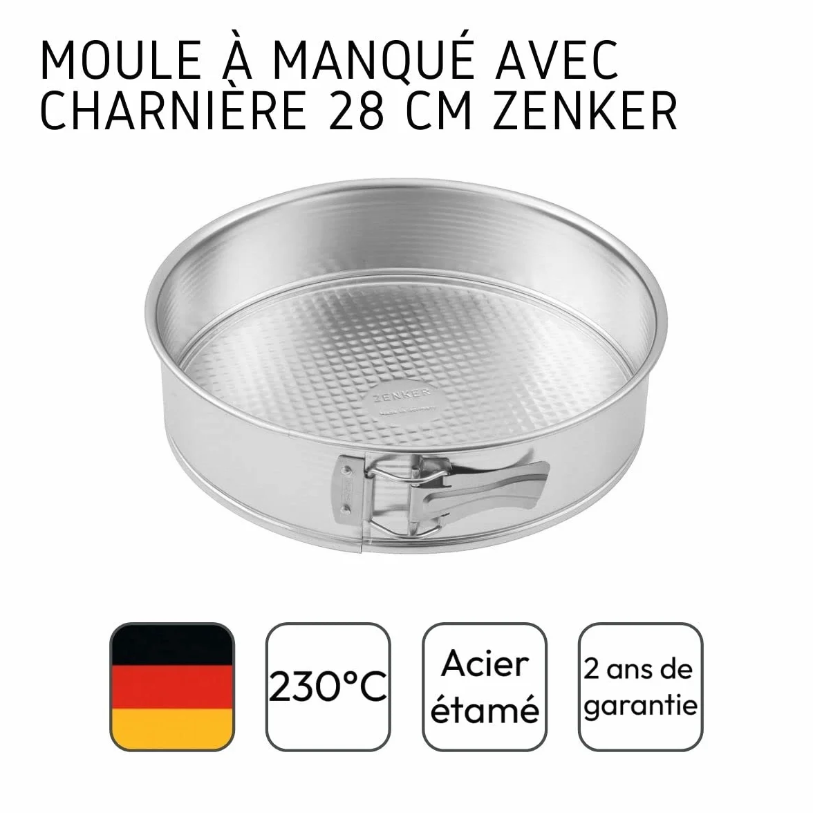 Zenker tortownica 28 cm blaszana z podstawą