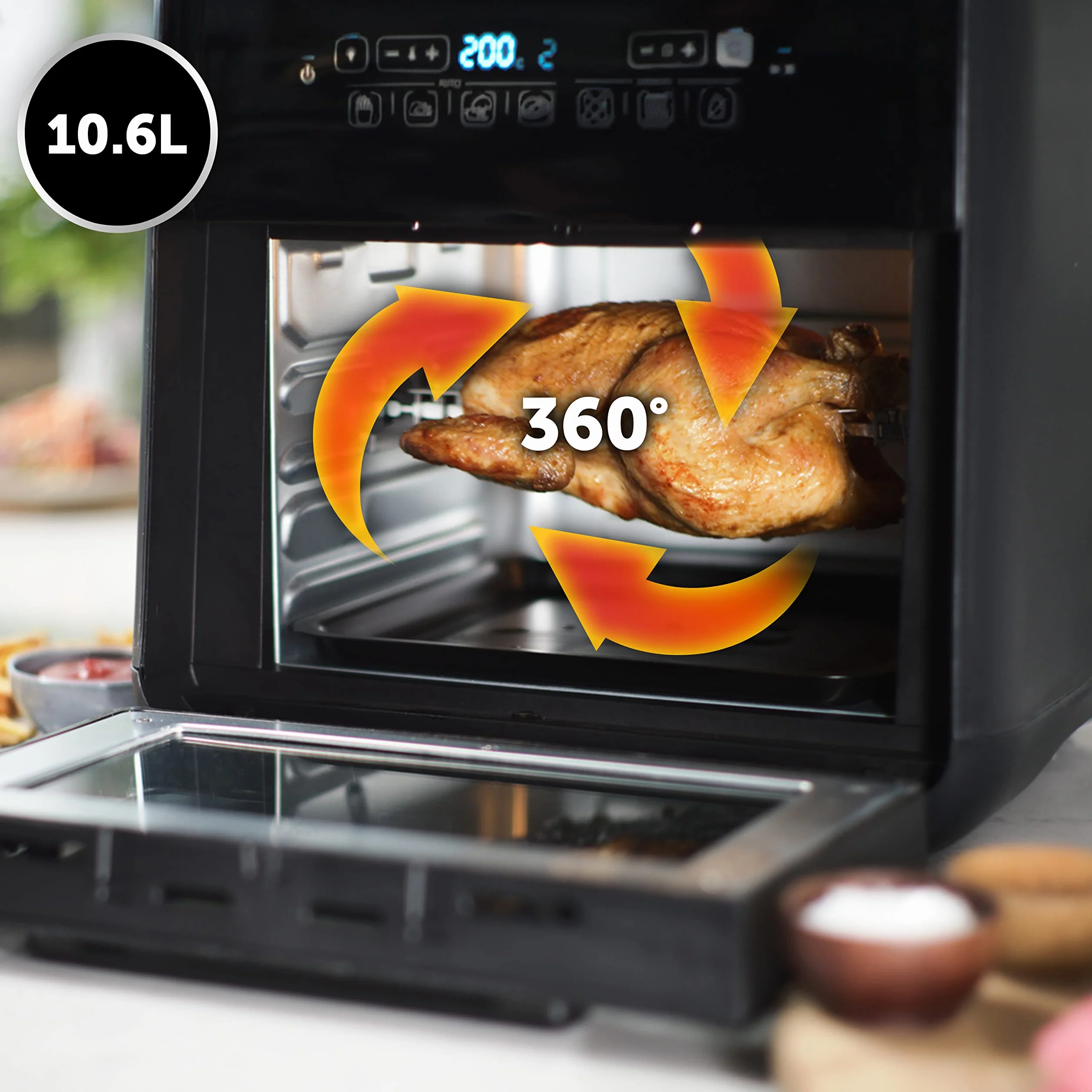 Breville Halo Frytkownica Beztłuszczowa, Czarny/Szary, 10 L