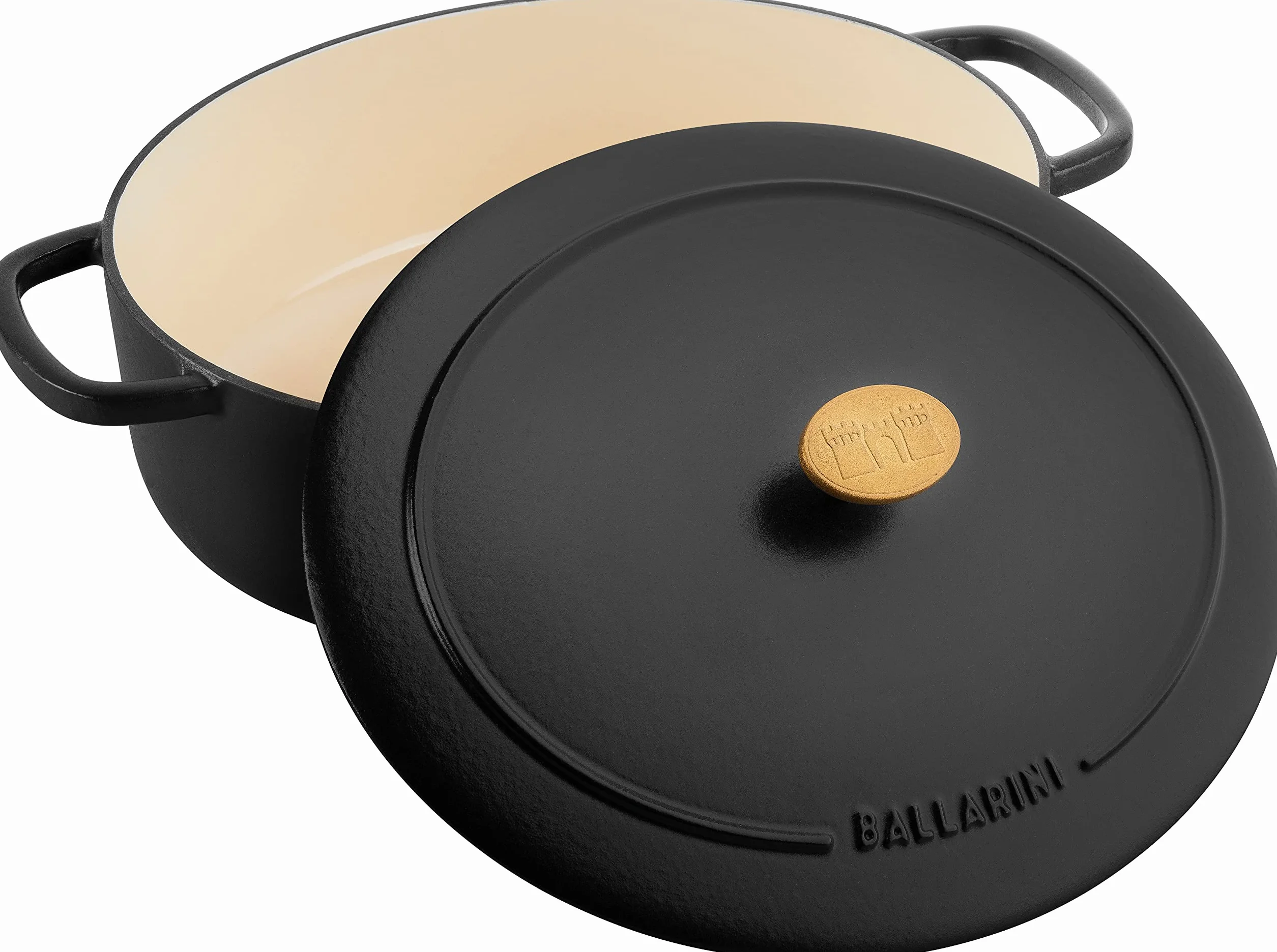 Ballarini Bellamonte Cocotte 29 cm, owalny, czarny, żeliwo