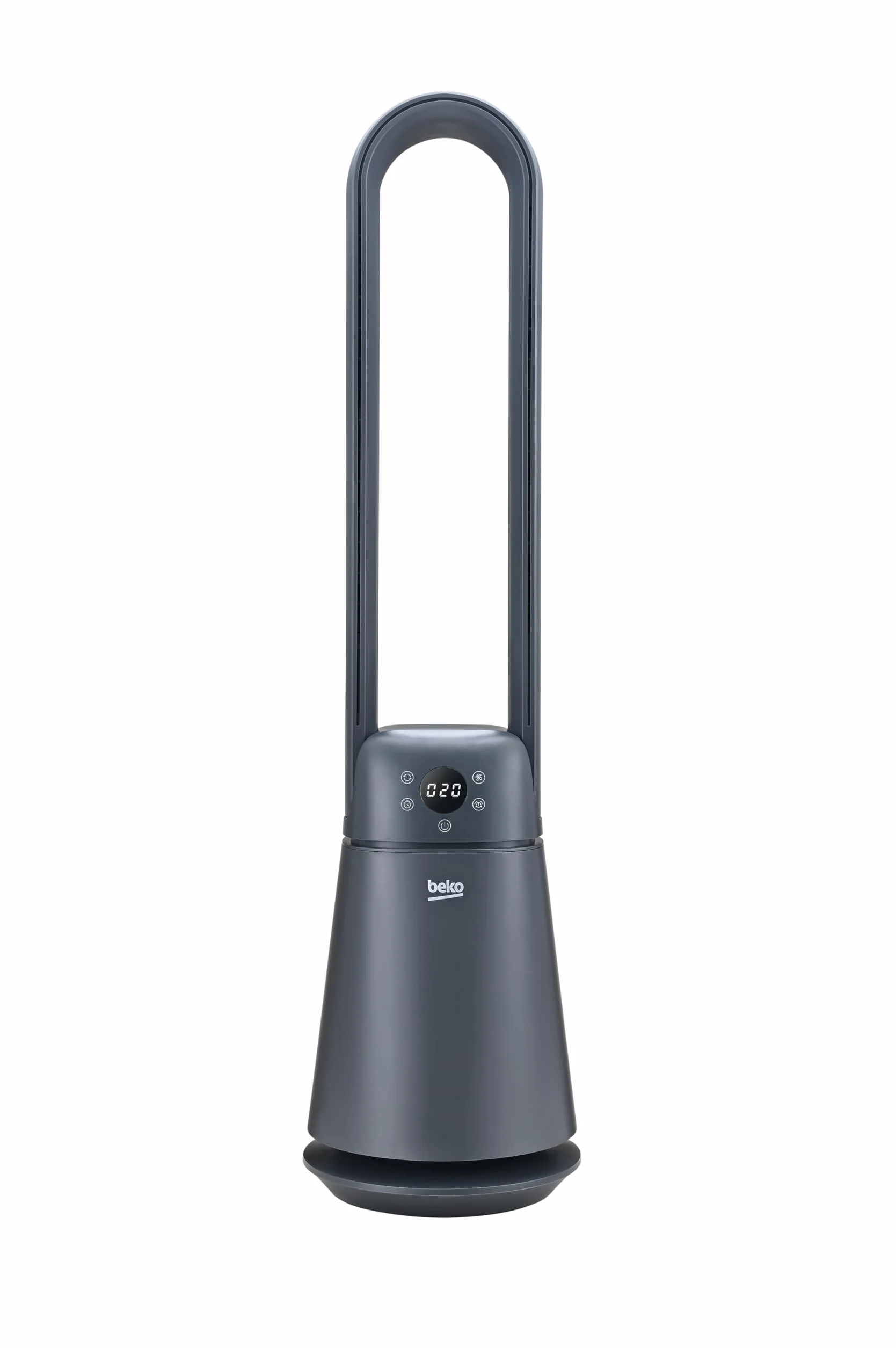 Beko EBA5000B wentylator bezłopatkowy 37 W 20 prędkości wyświetlacz LED timer 8 h pilot czarny