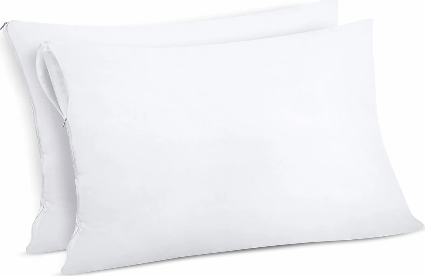 Utopia Bedding Wodoodporne ochraniacze na poduszki 40 x 80 cm (zestaw 2 szt.) z zamkiem błyskawicznym, poszewki na poduszki, certyfikat Oeko-TEX poszewka na poduszkę