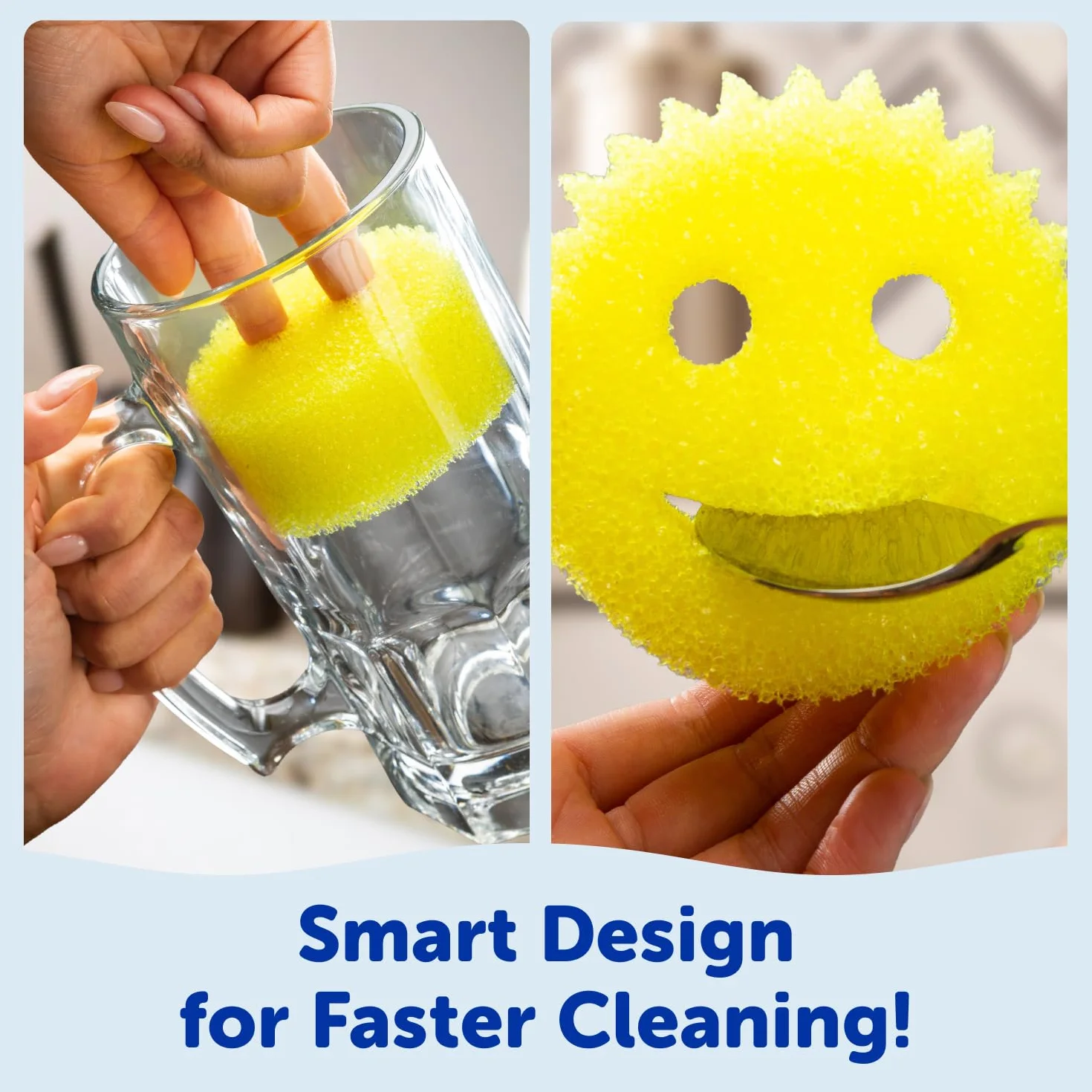 Scrub Daddy Gąbki do Czyszczenia Wielokolorowy 3 sztuki
