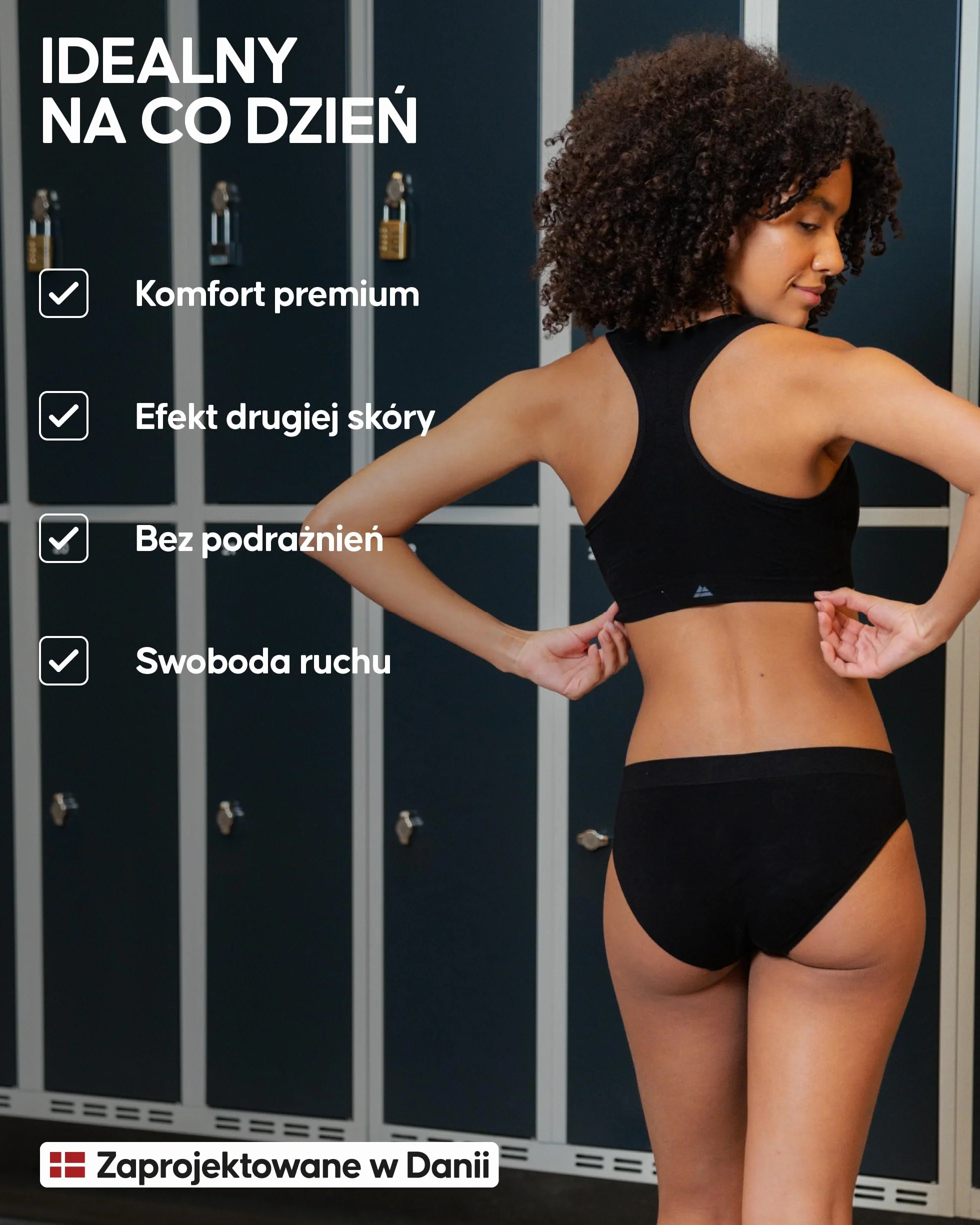 DANISH ENDURANCE Bambusowy Stanik Sportowy Damski, Biustonosz Bez Fiszbin, na Siłownię, do Biegania