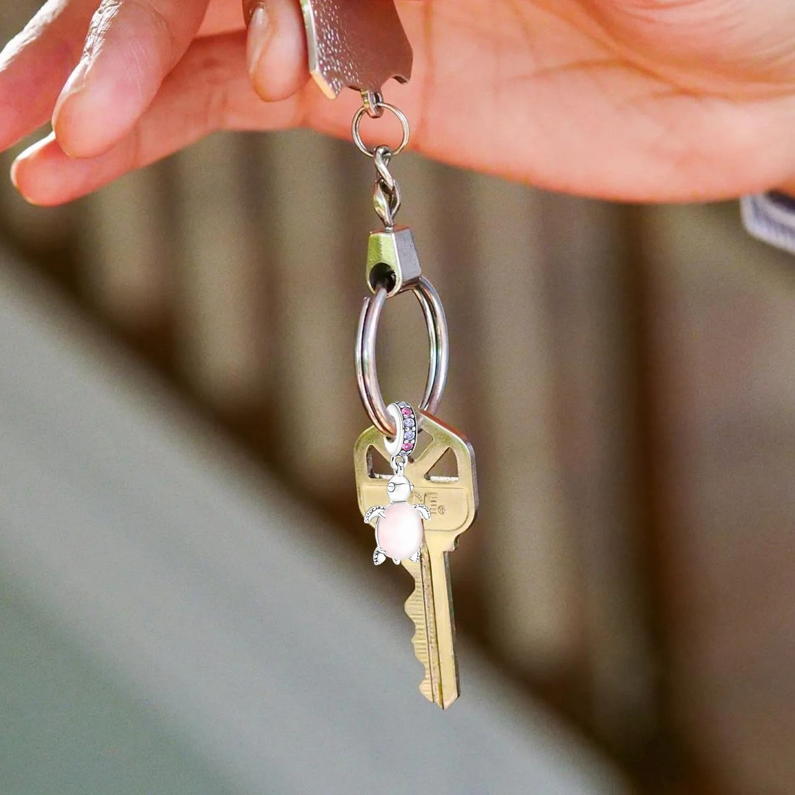 Vauki Charm zawieszka damska z koralikami żółwia, zawieszka charm do europejskich bransoletek, srebro wysokiej próby 925, słodkie zwierzęta, biżuteria, prezent dla kobiet i dziewcząt, z pudełkiem