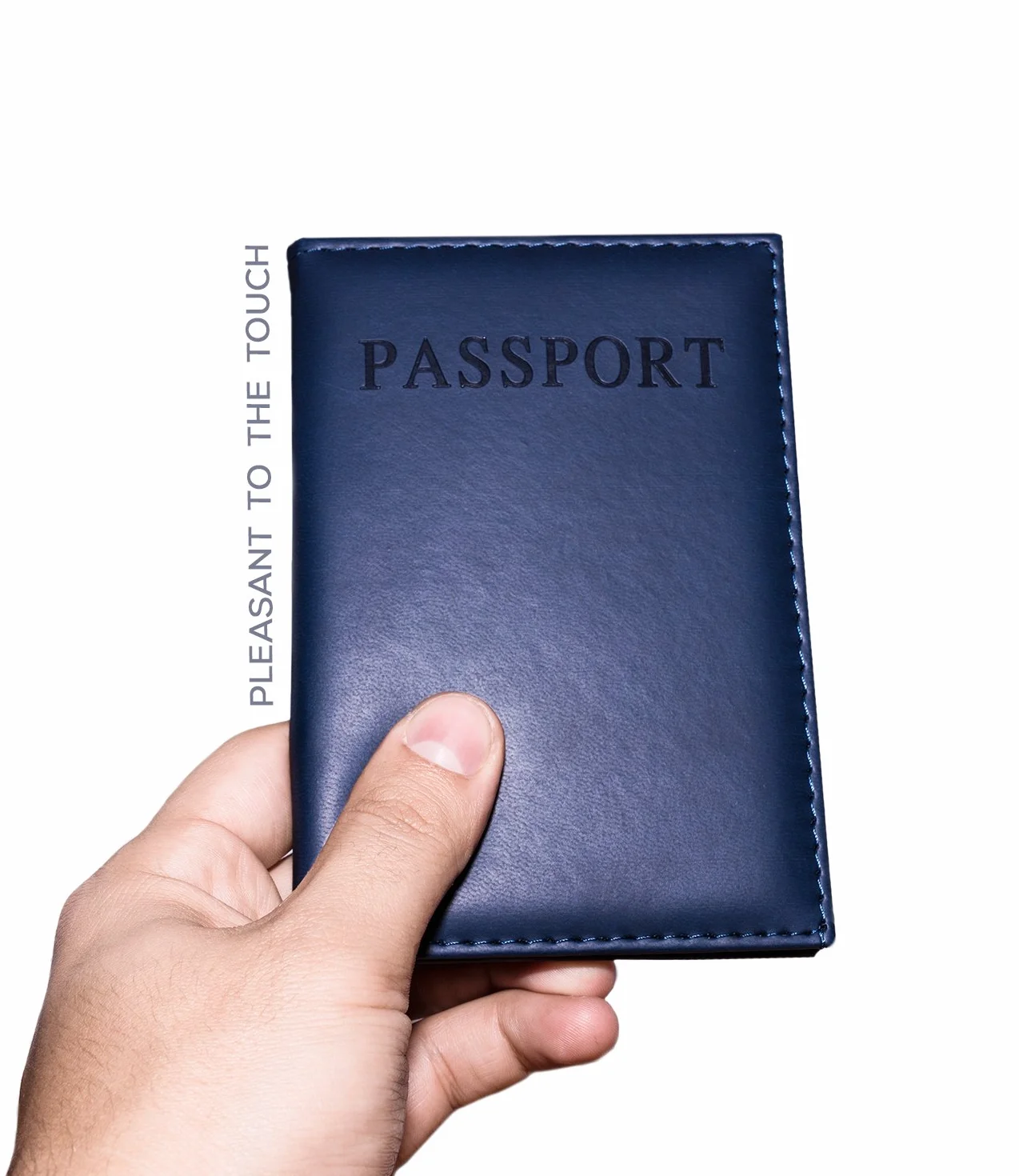 Etui na paszport z ekoskóry – cienkie ochronne etui na paszport, kompaktowy portfel na dokumenty podróżne z małą wewnętrzną kieszonką na kartę, dla kobiet i mężczyzn (Purple)