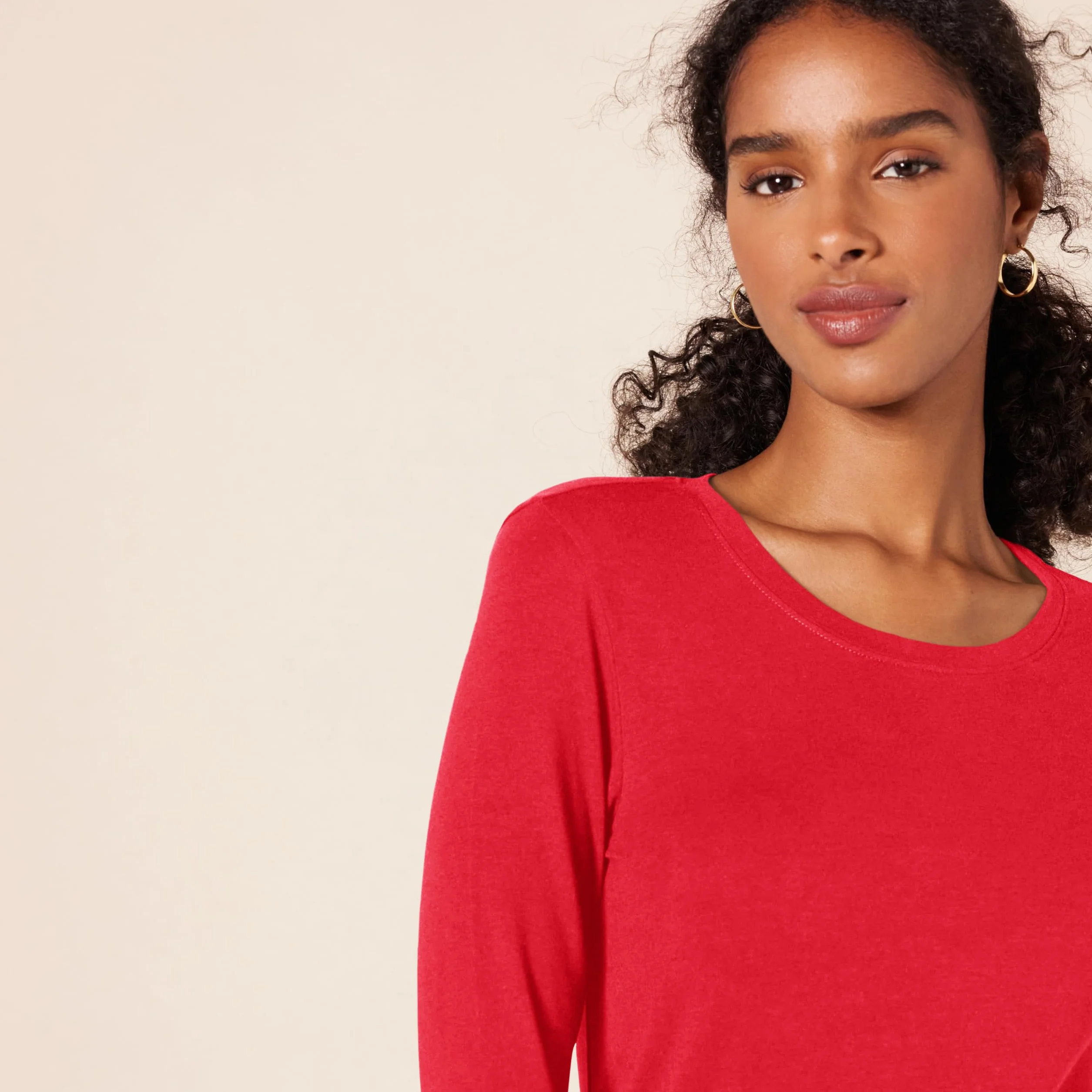 Amazon Essentials Kobiety Koszulka z długim rękawem i okrągłym dekoltem classic fit (dostępna w wersji Plus Size)