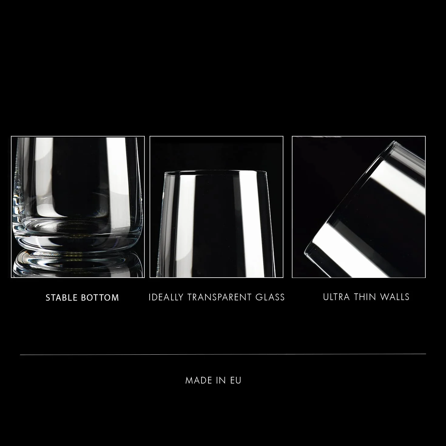 KROSNO Szklanki do wody 490 ml Komplet 6 sztuk Bezołowiowe szkło