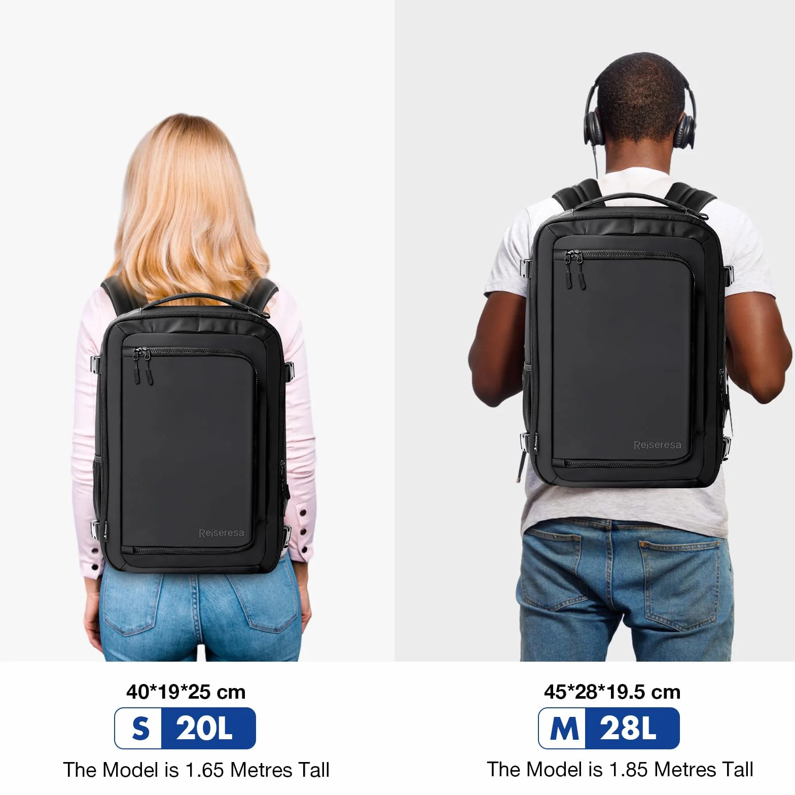 Plecak podróżny, bagaż podręczny do samolotu, wodoszczelny, na laptopa, torba podróżna, na podróż biznesową, do pracy, na urlop, 20 l, 28 l, 40 l