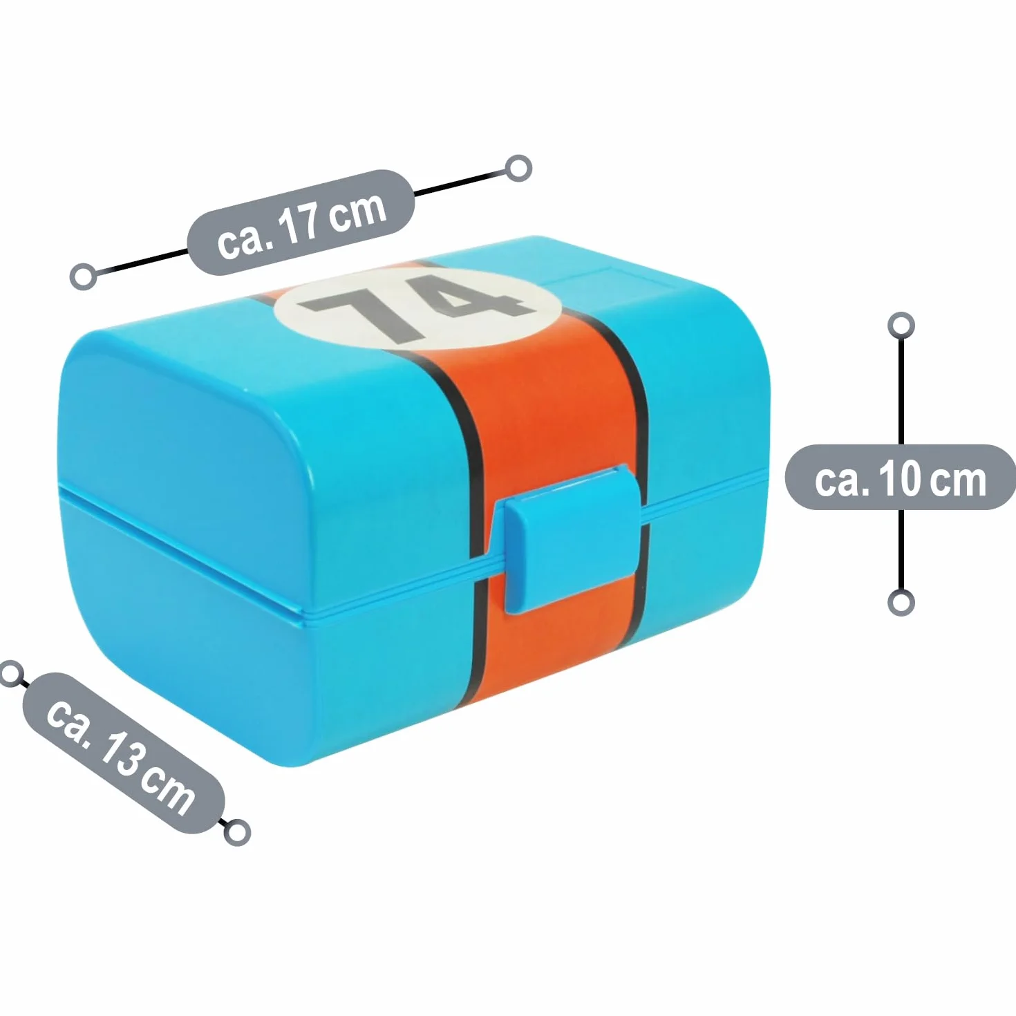 COM-FOUR® Lunchbox vintage z 3 przegrodami 17x13x10 cm