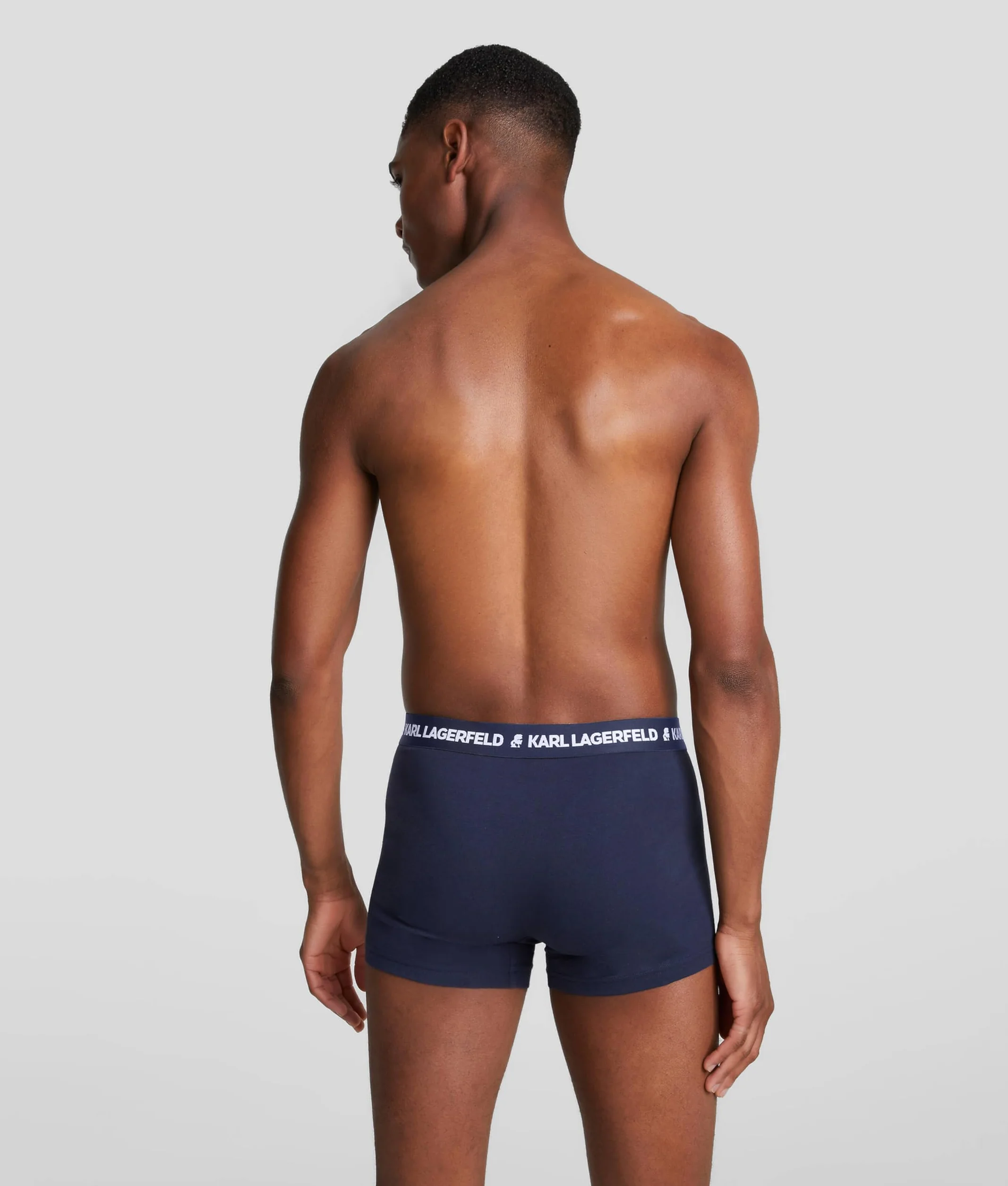Karl Lagerfeld B.V Men's Karl Lagerfeld zestaw logo (3 sztuki) Trunks, czarny/biały/granatowy, M, czarny/biały/granatowy, M