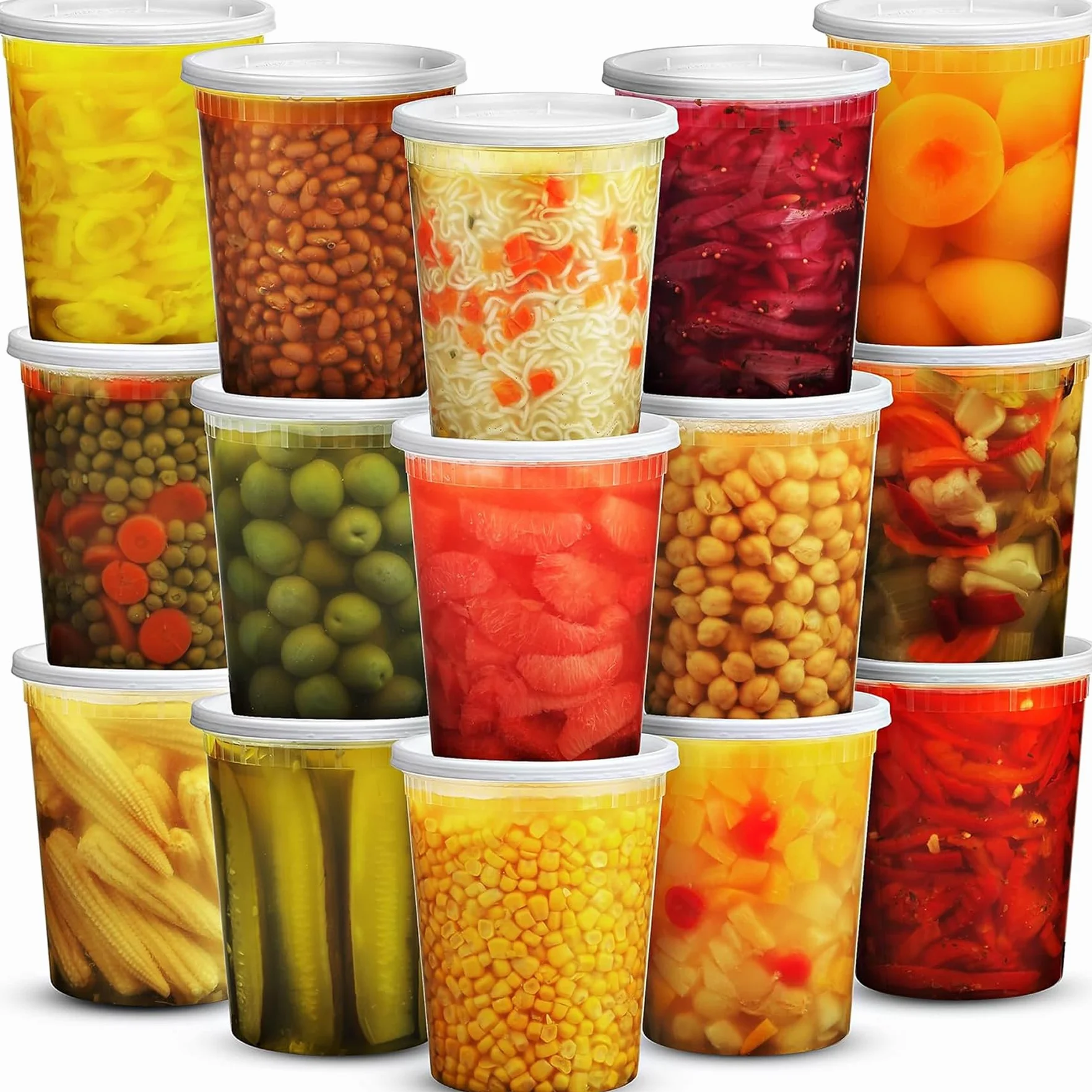 JoyServe 946,3 ml pojemniki na żywność (36 zestawów) – hermetyczne, BPA-free, 1 L z pokrywkami, do dań na wynos, meal prep, zup, mycie w zmywarce i użycie w mikrofalówce
