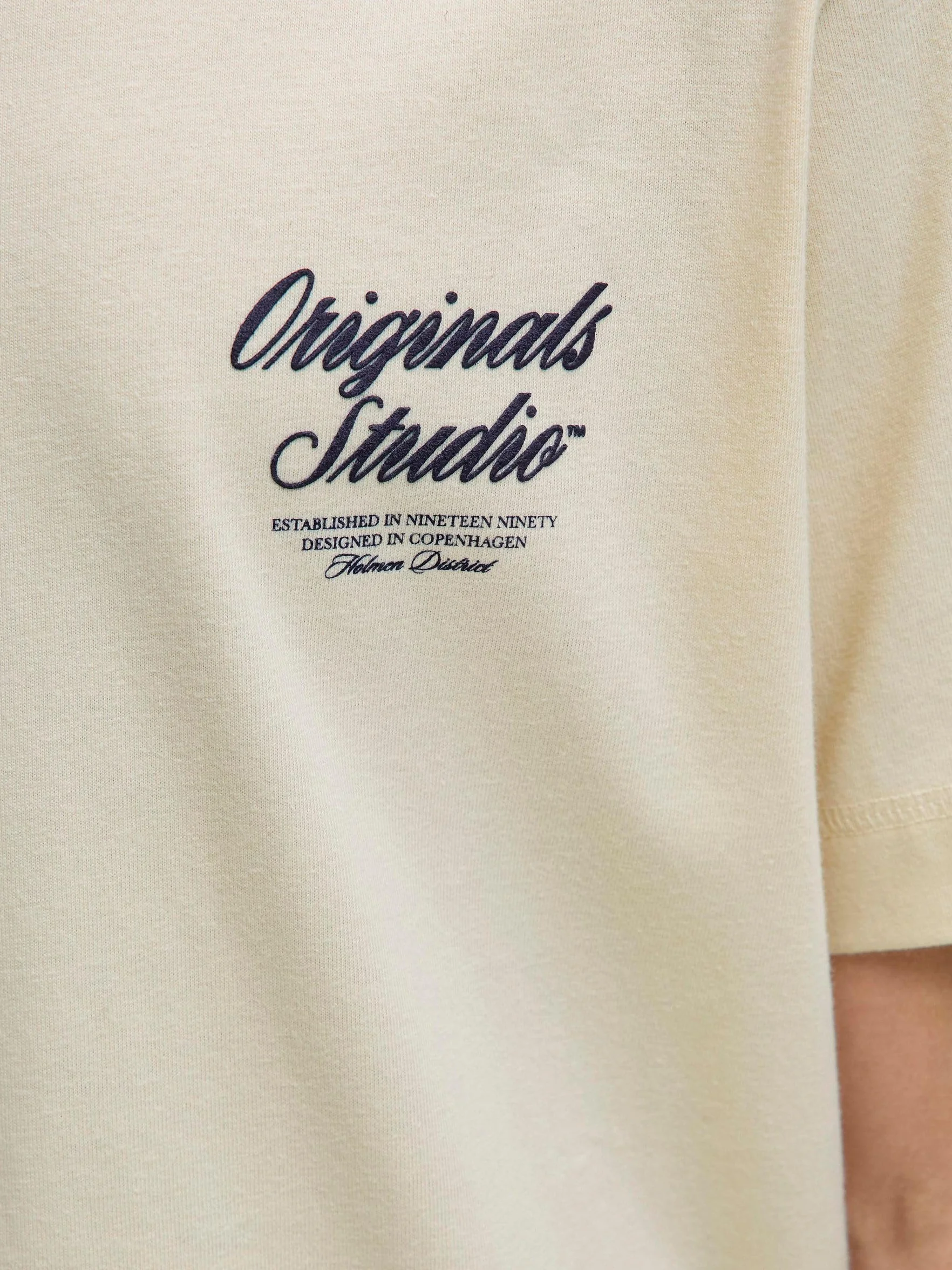 JACK & JONES Junior Jornorrebro Typo Tee Ss Crew Neck Sn Jnr, Antique White, 152