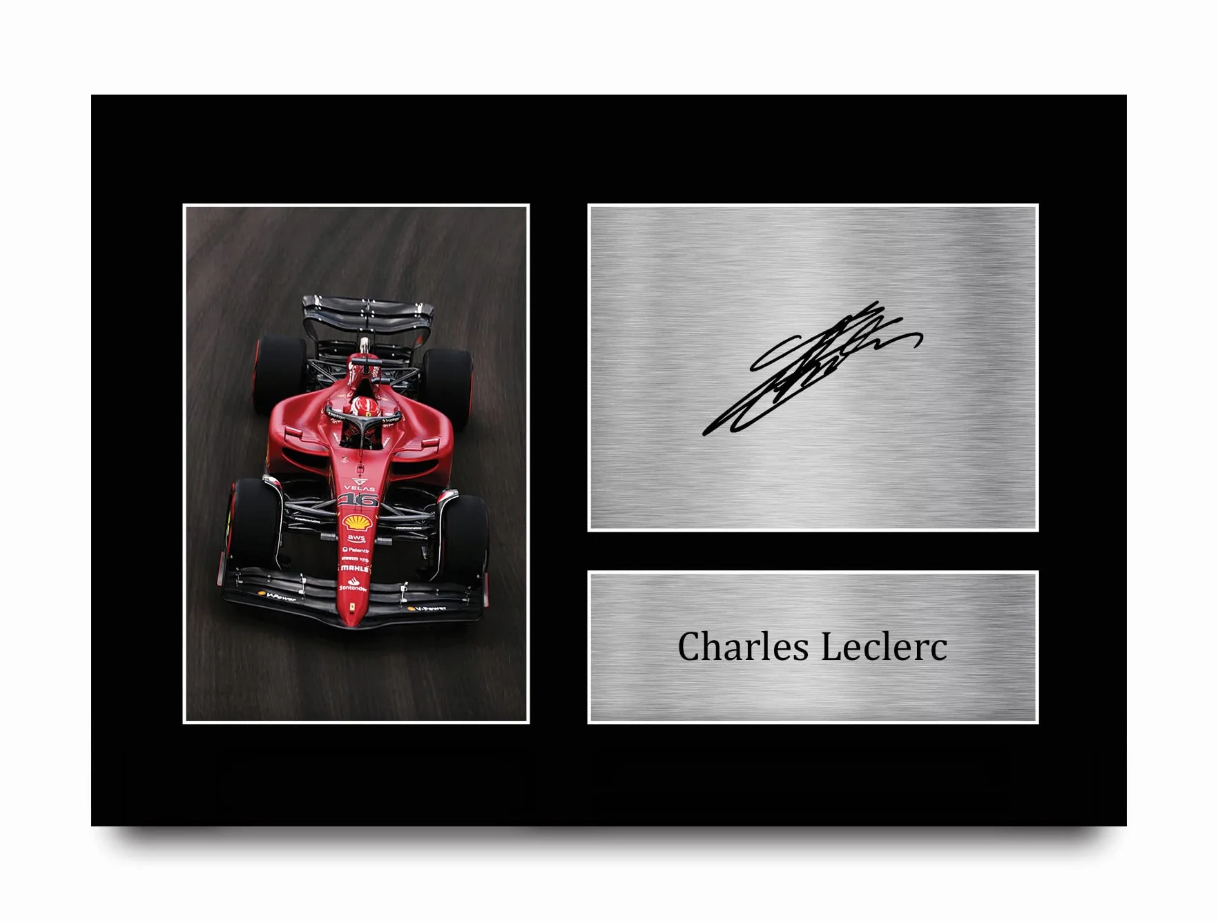 HWC Trading A4 Charles Leclerc Formula 1 Prezenty Z Nadrukiem Podpisane Zdjęcie Z Autografem Dla Fanów Wyścigów F1 Formuły 1