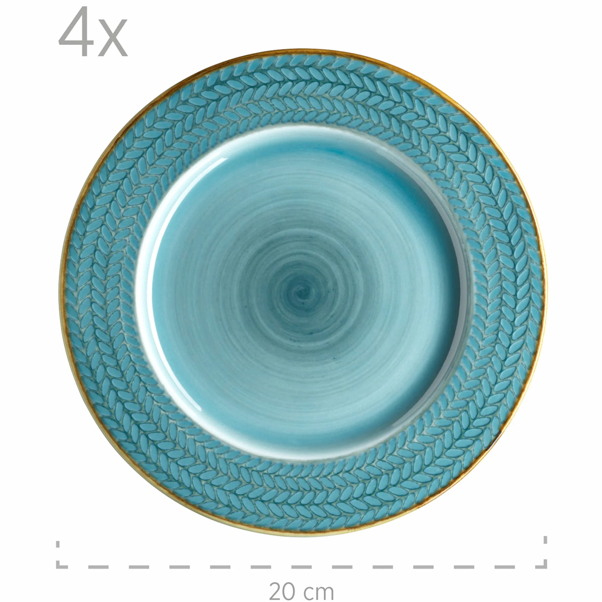 Prospero Premium serwis do kawy 12-częściowy porcelana niebieski