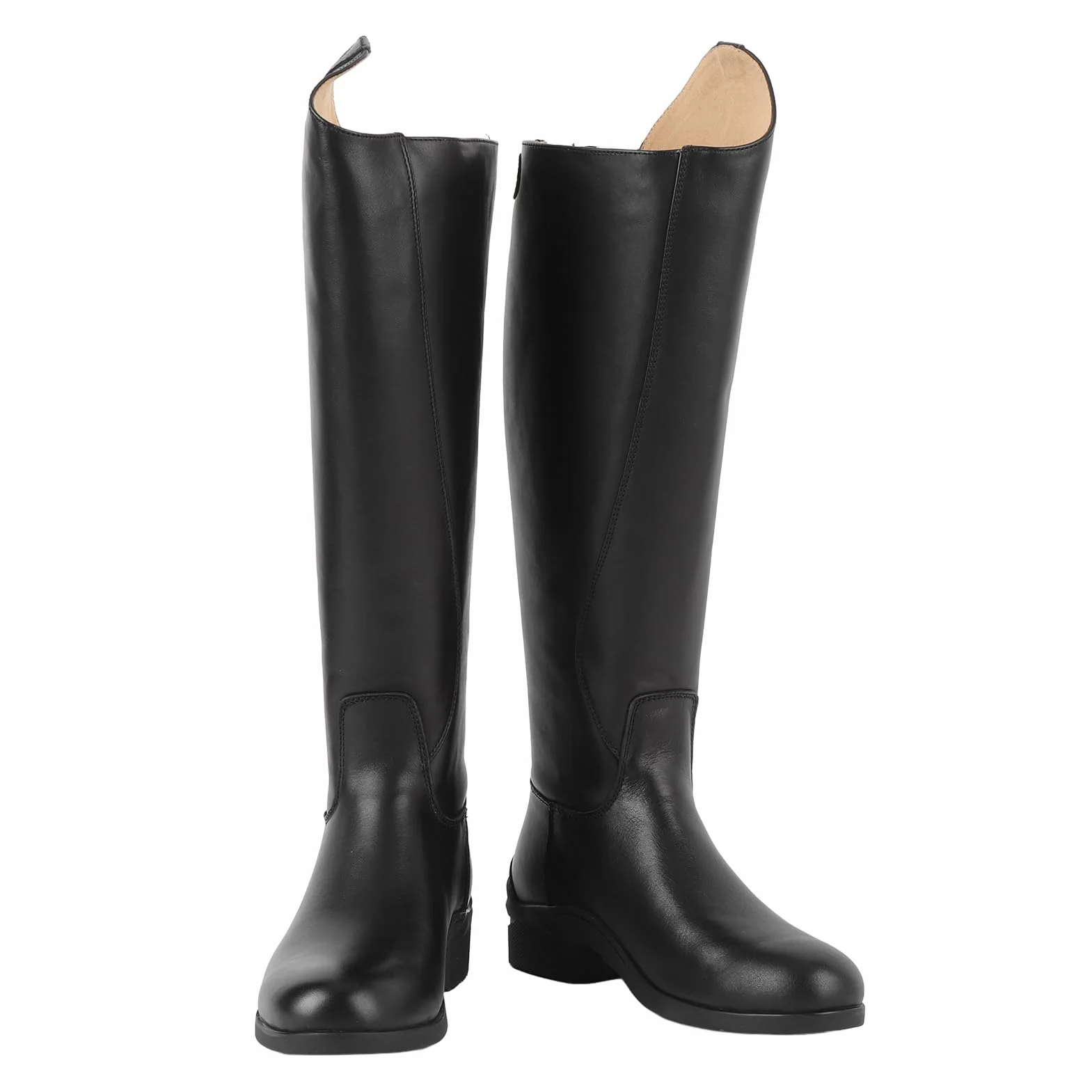 RiToEasysports Wysokie Buty Jeździeckie, Unisex Buty Jeździeckie do Codziennego Treningu z Tylnym Zamkiem Błyskawicznym, Skóra EVA