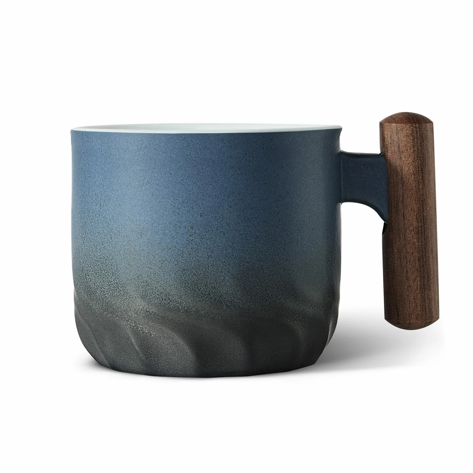 Vicloon Kubek do espresso 70 ml ceramiczny z drewnianą uchwytem retro ręcznie szkliwiony